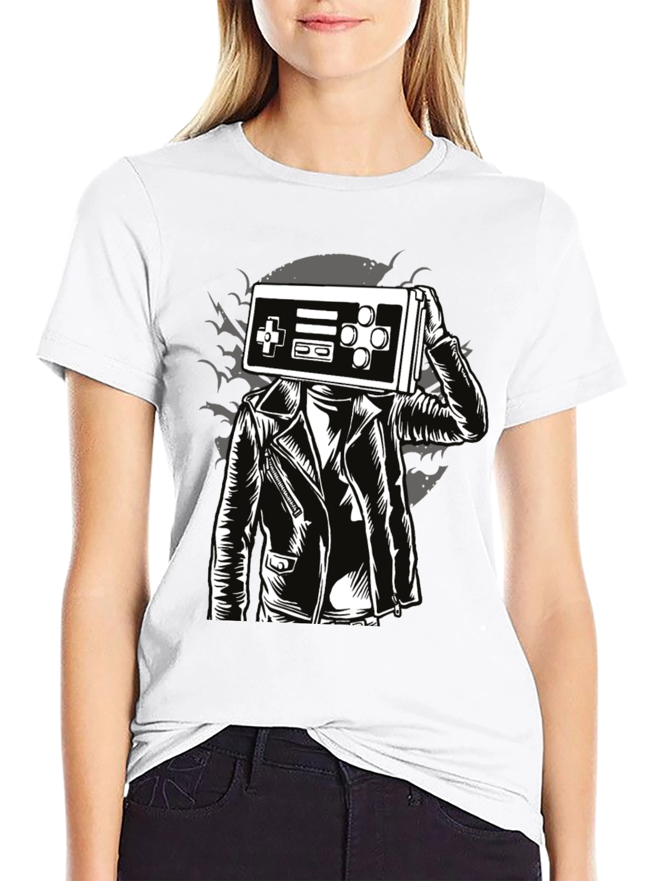 Retro Gamer Tee - Controller Head Graphic T-Shirt
