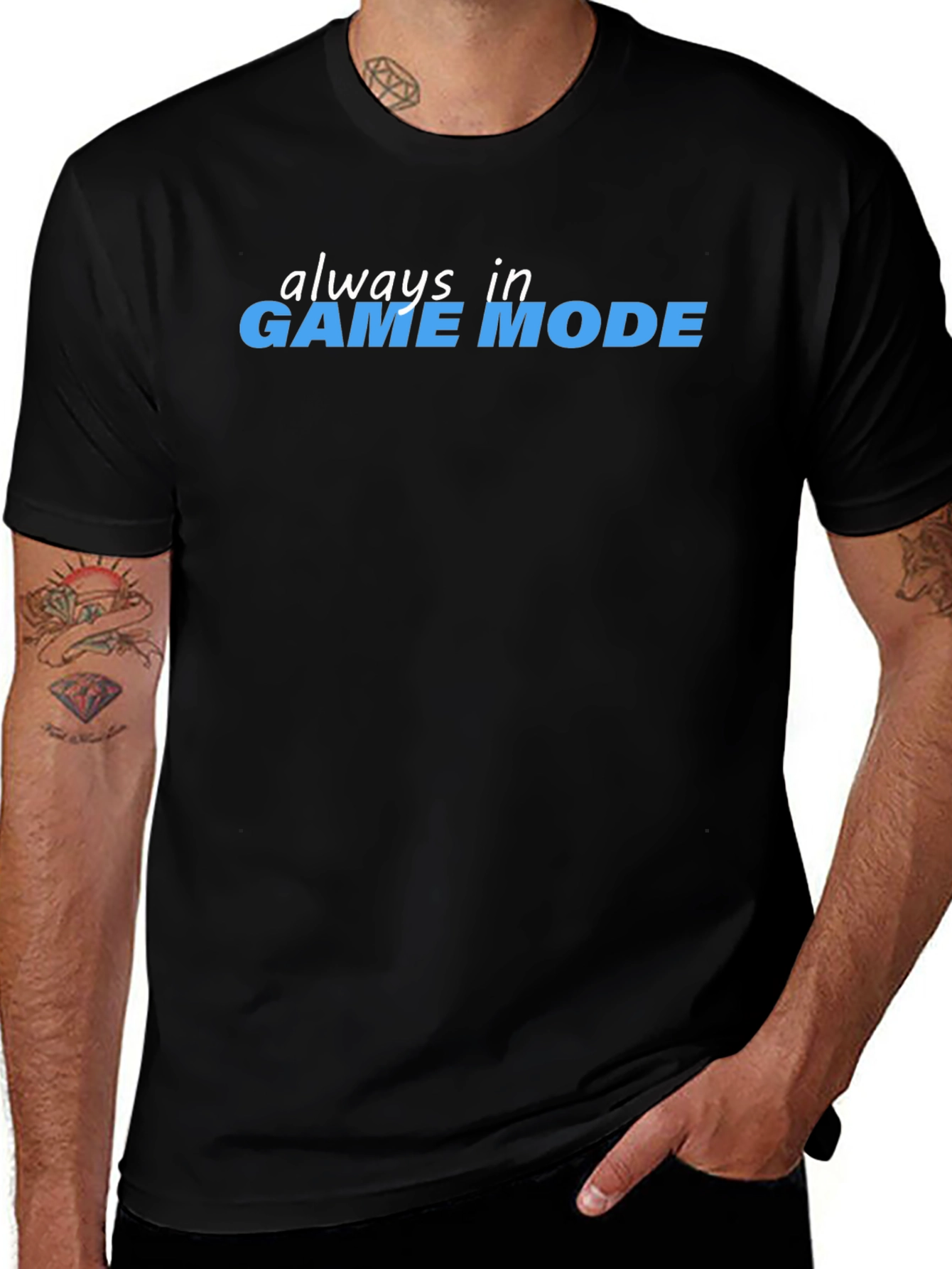 Always in Game Mode Black T-Shirt
