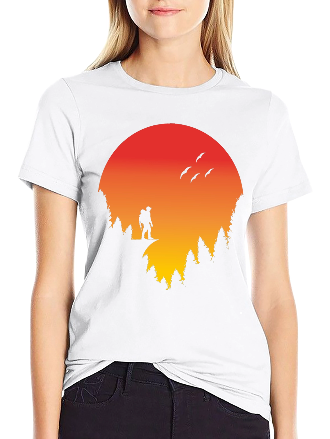 Sunset Hiker Graphic Tee - Adventure Ready