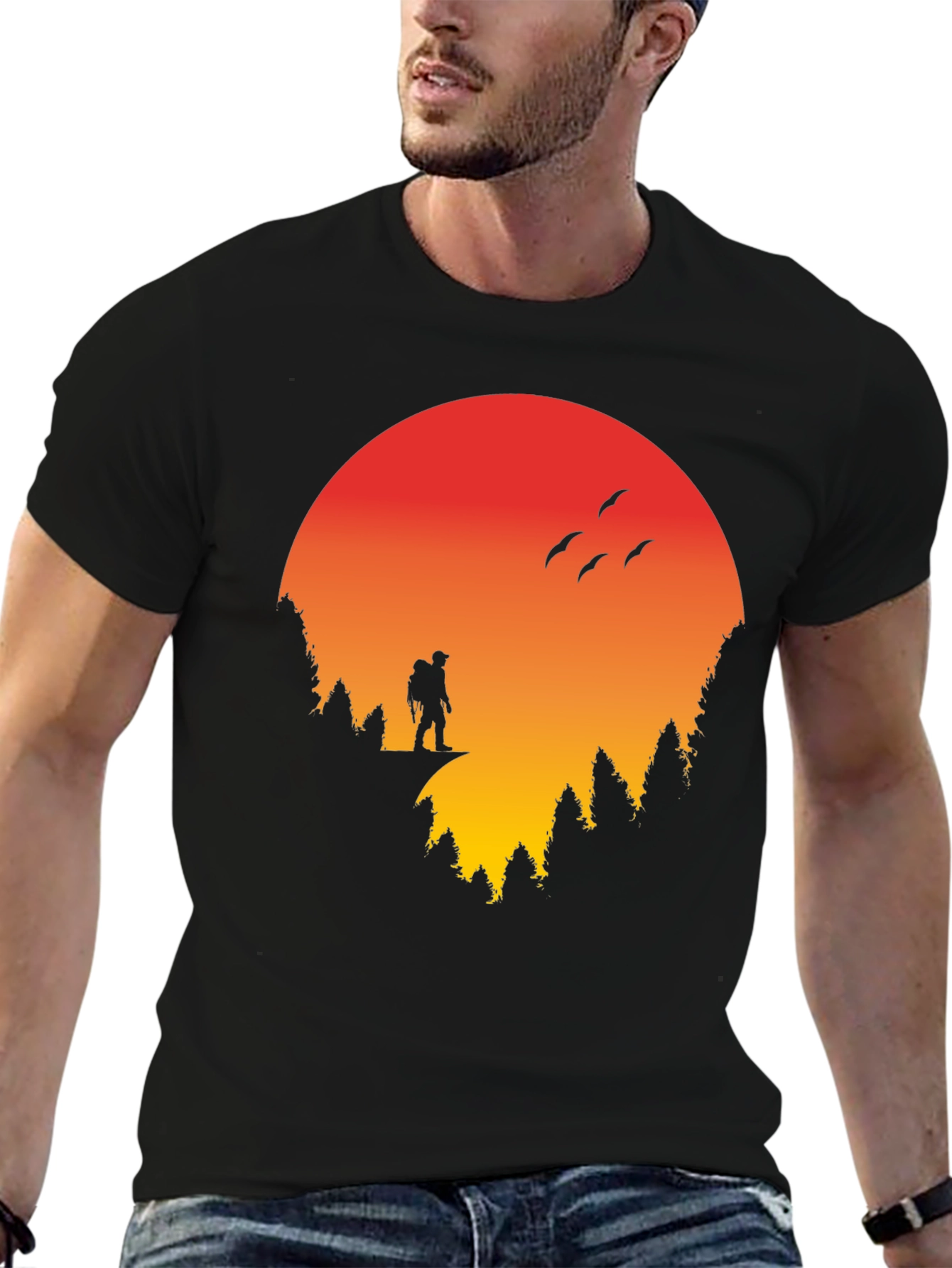 Sunset Hiker Graphic Tee - Adventure Ready
