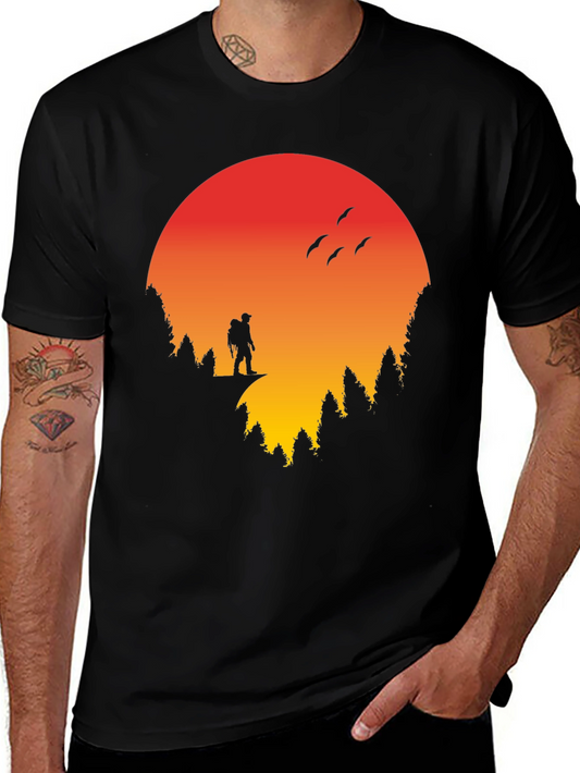 Sunset Hiker Graphic Tee - Adventure Ready