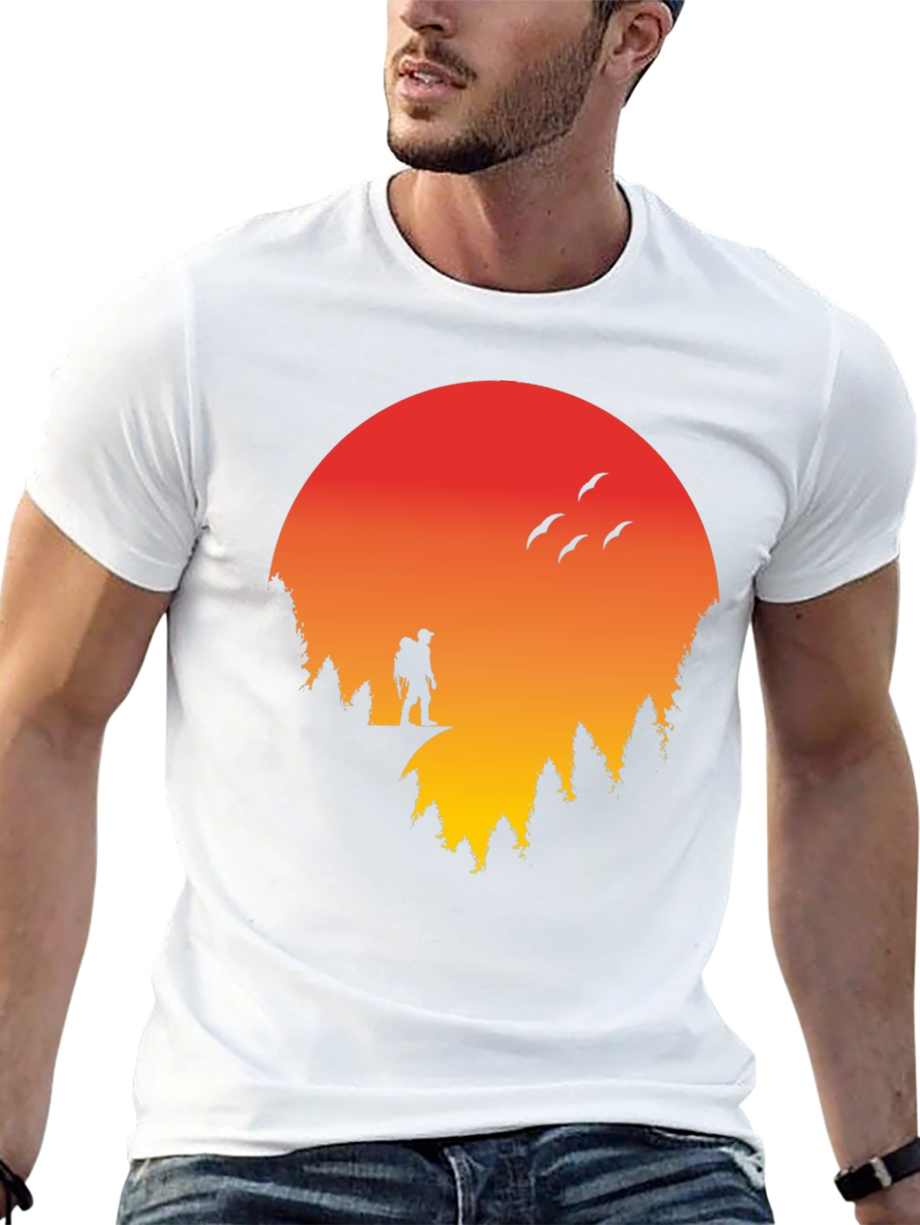 Sunset Hiker Graphic Tee - Adventure Ready