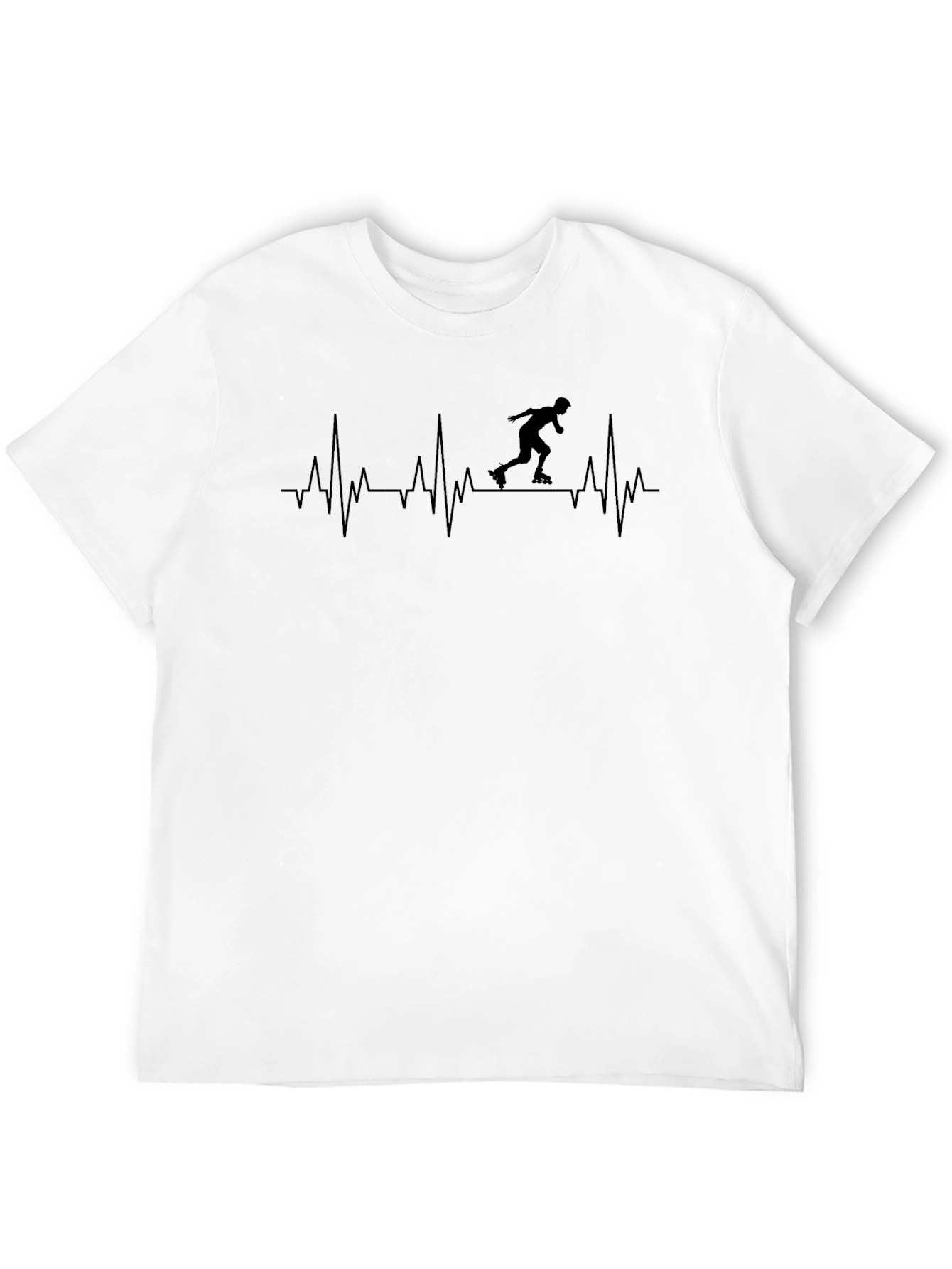 Skating Heartbeat T-Shirt - Black