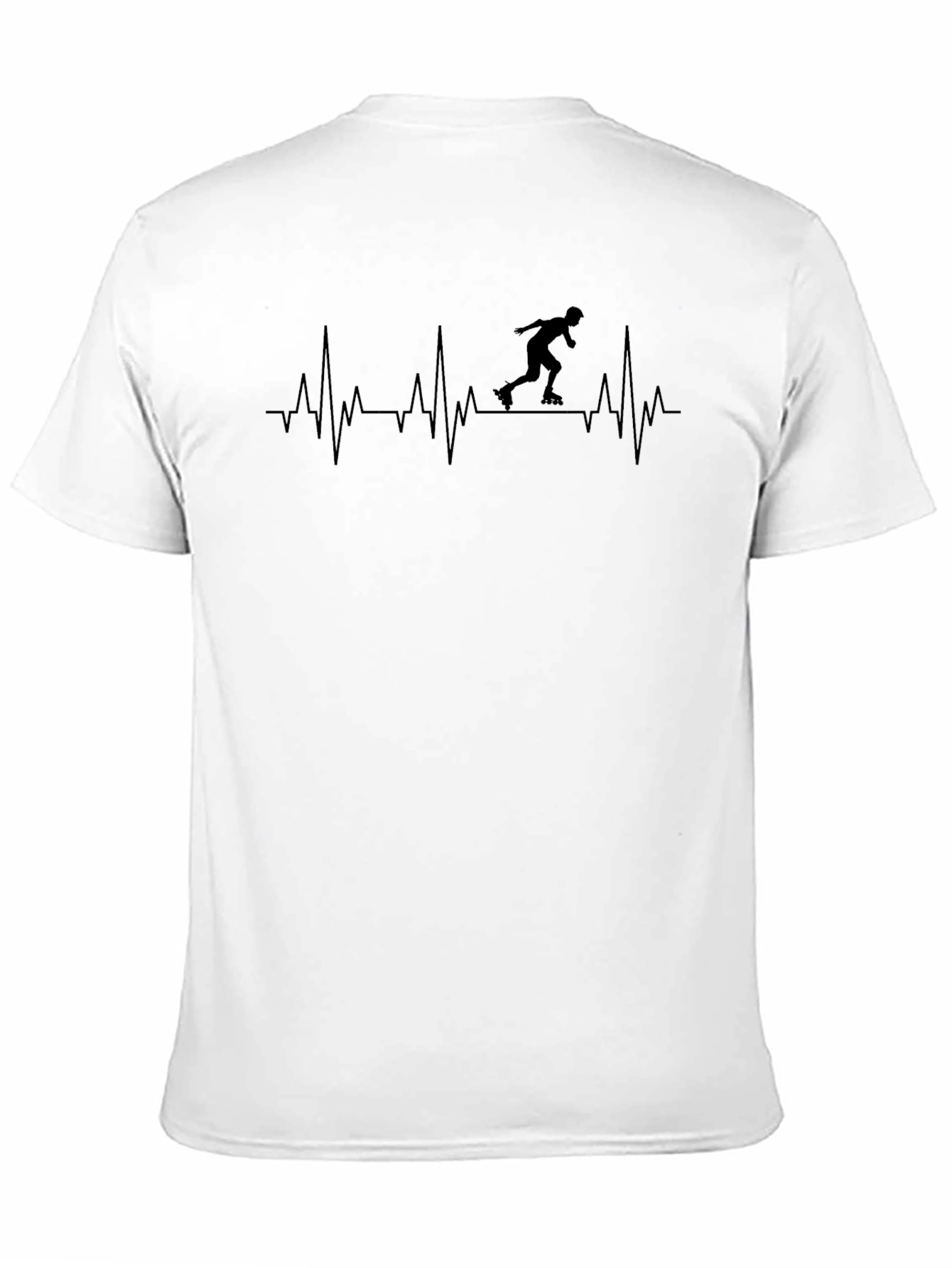 Skating Heartbeat T-Shirt - Black