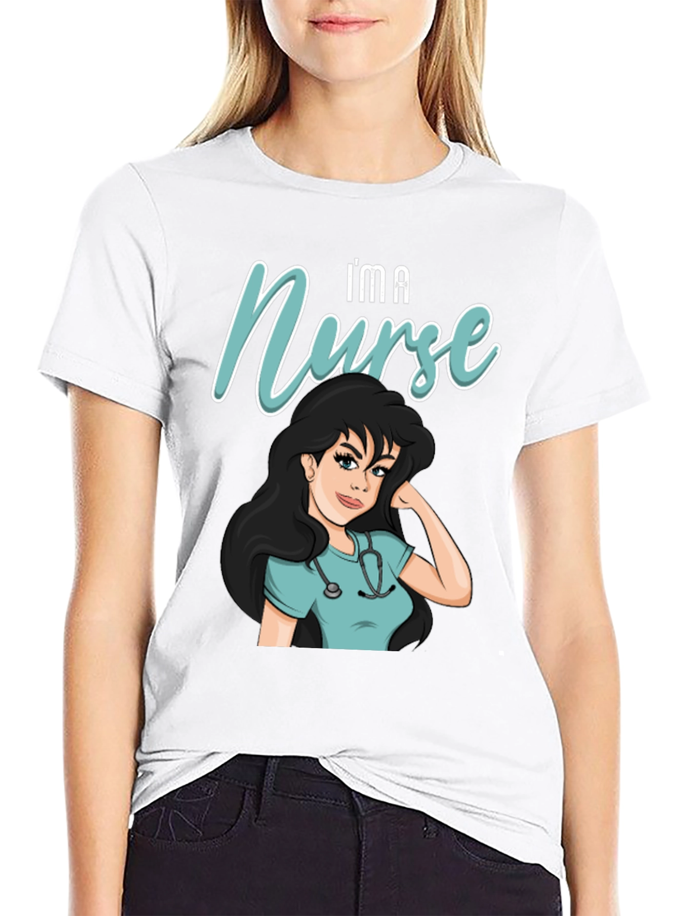 Im A Nurse Cartoon Graphic T-Shirt