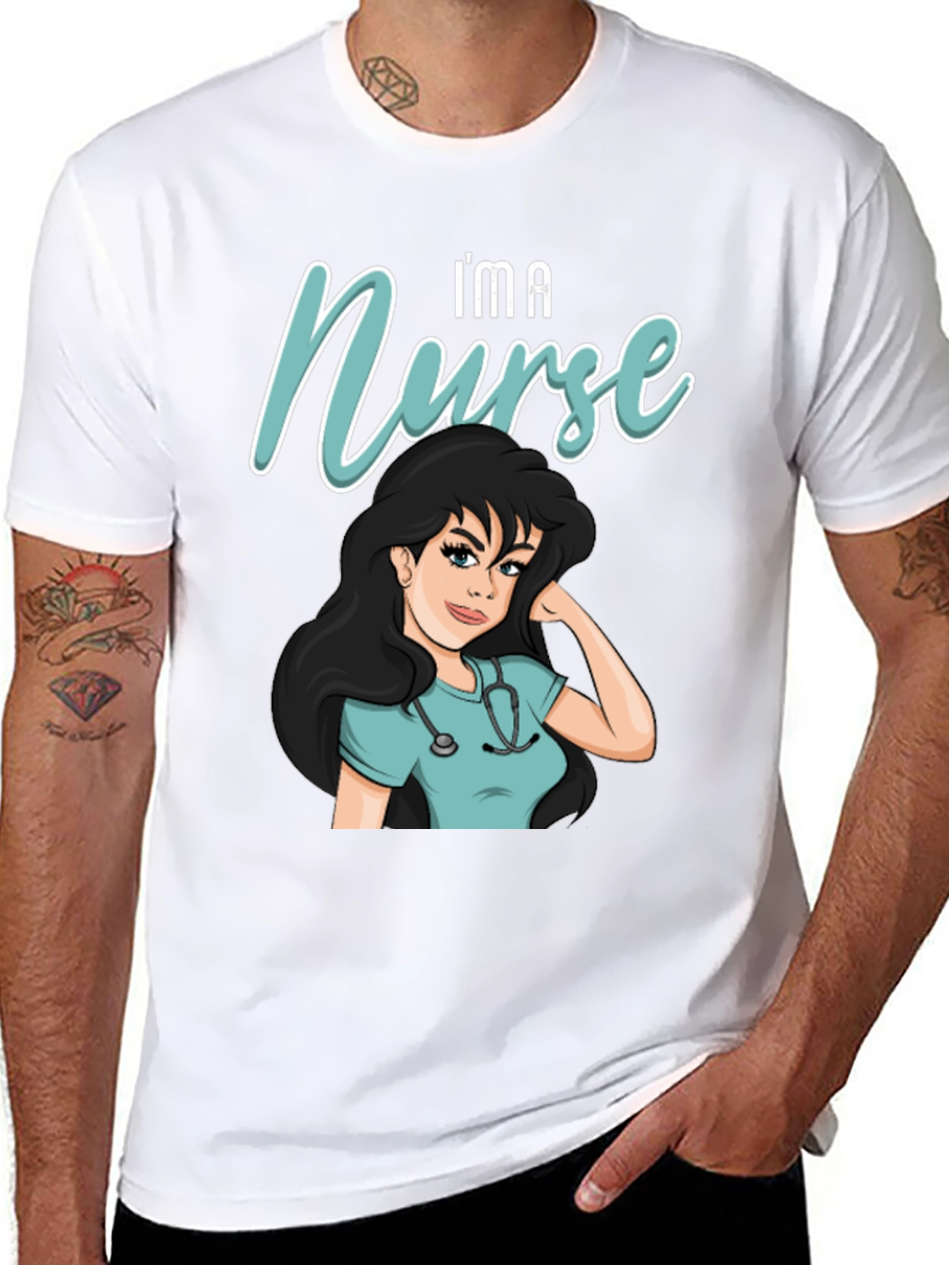 Im A Nurse Cartoon Graphic T-Shirt