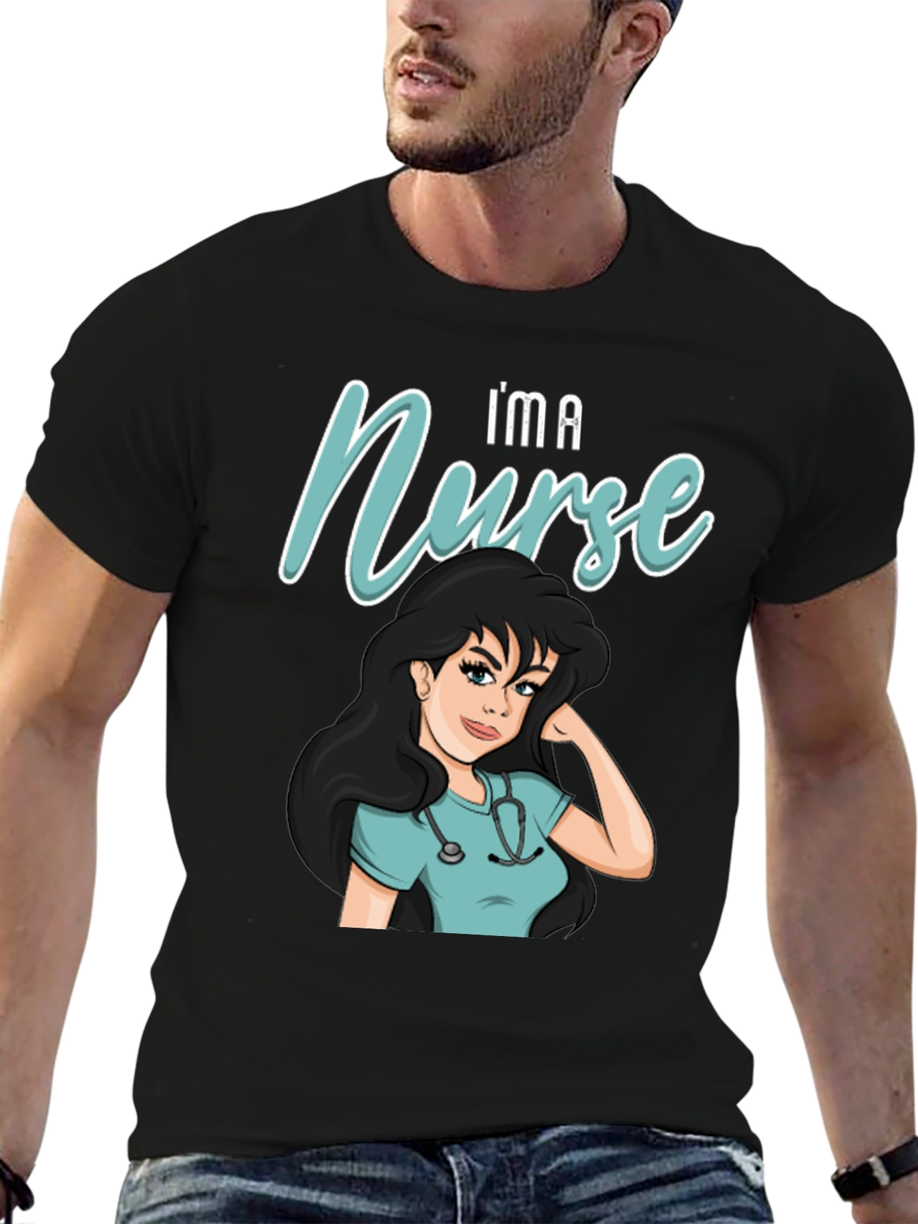 Im A Nurse Cartoon Graphic T-Shirt