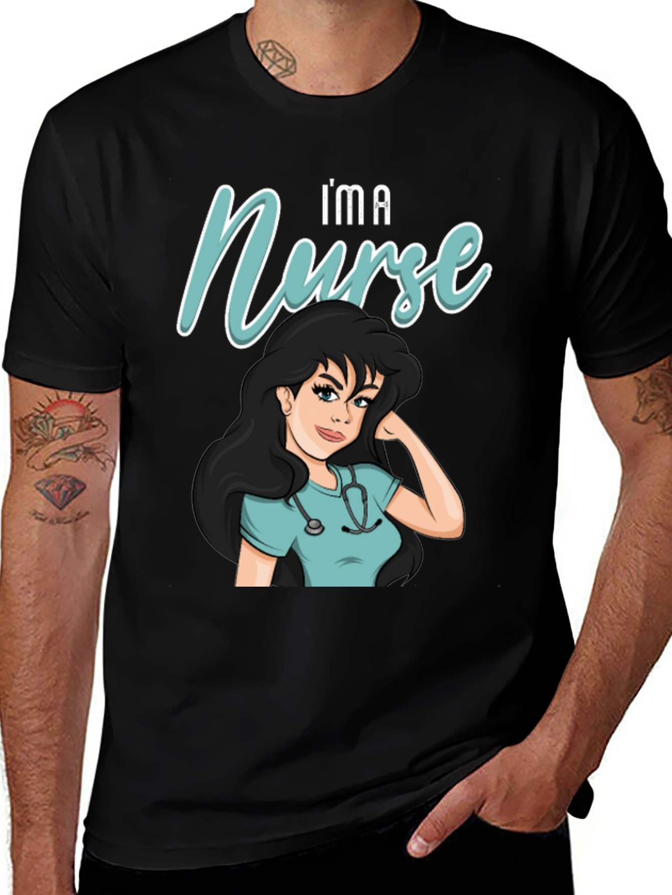 Im A Nurse Cartoon Graphic T-Shirt