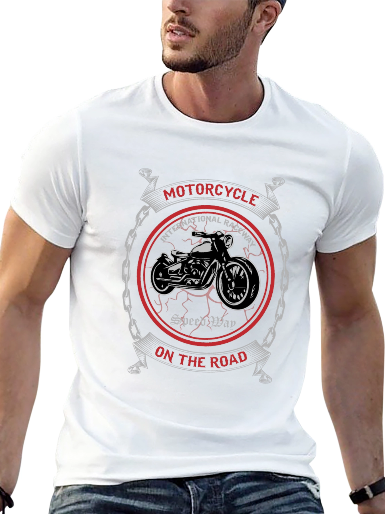 Motorcycle Graphic T-Shirt - Biker Style Tee