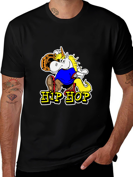 Hip Hop Unicorn Graphic Tee - Cool Style