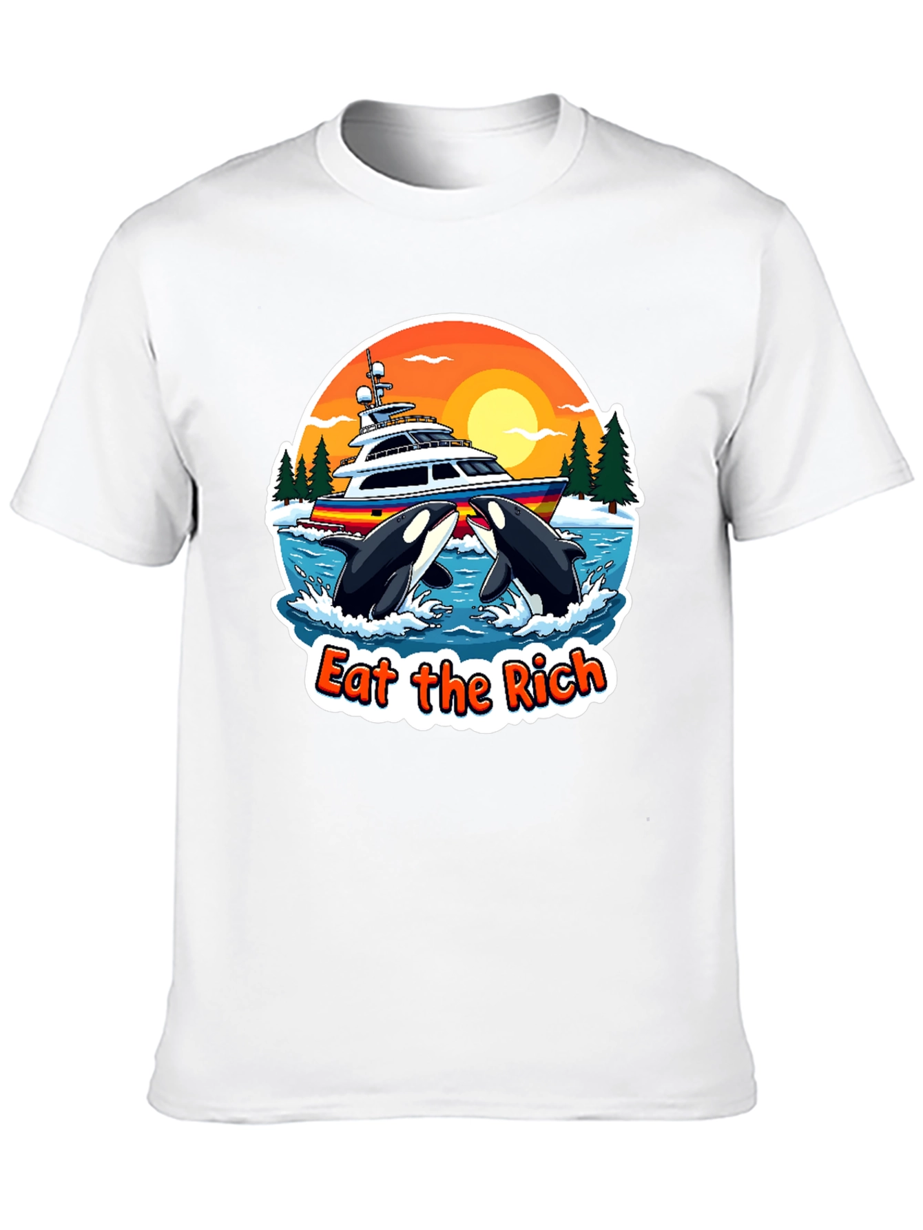 Eat The Rich Orca Yacht Black T-Shirt