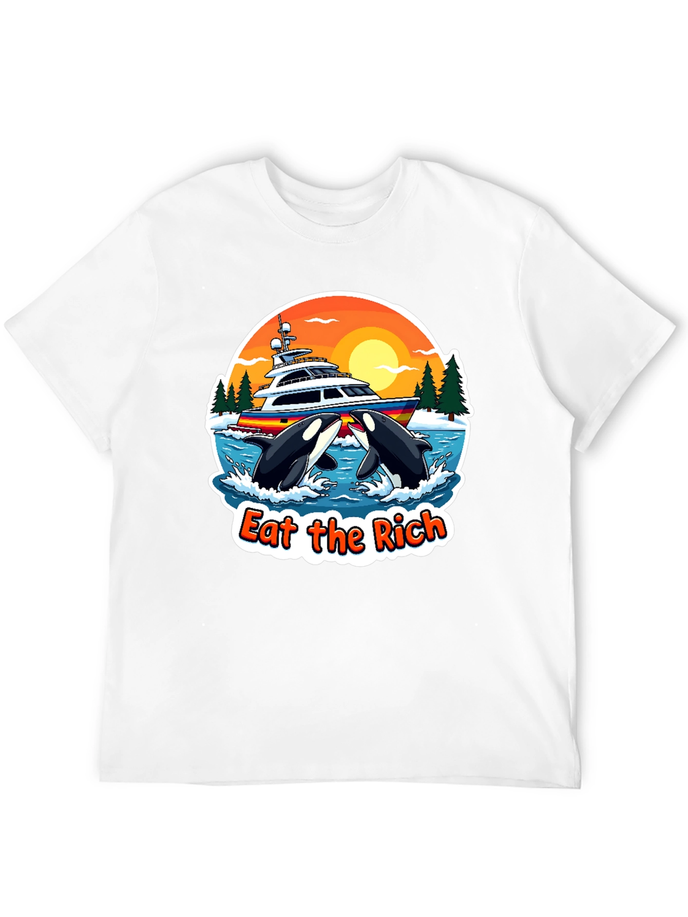 Eat The Rich Orca Yacht Black T-Shirt