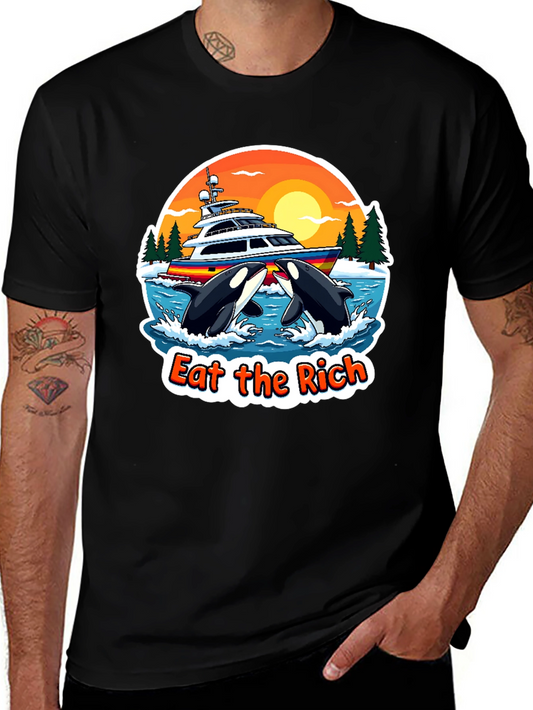 Eat The Rich Orca Yacht Black T-Shirt