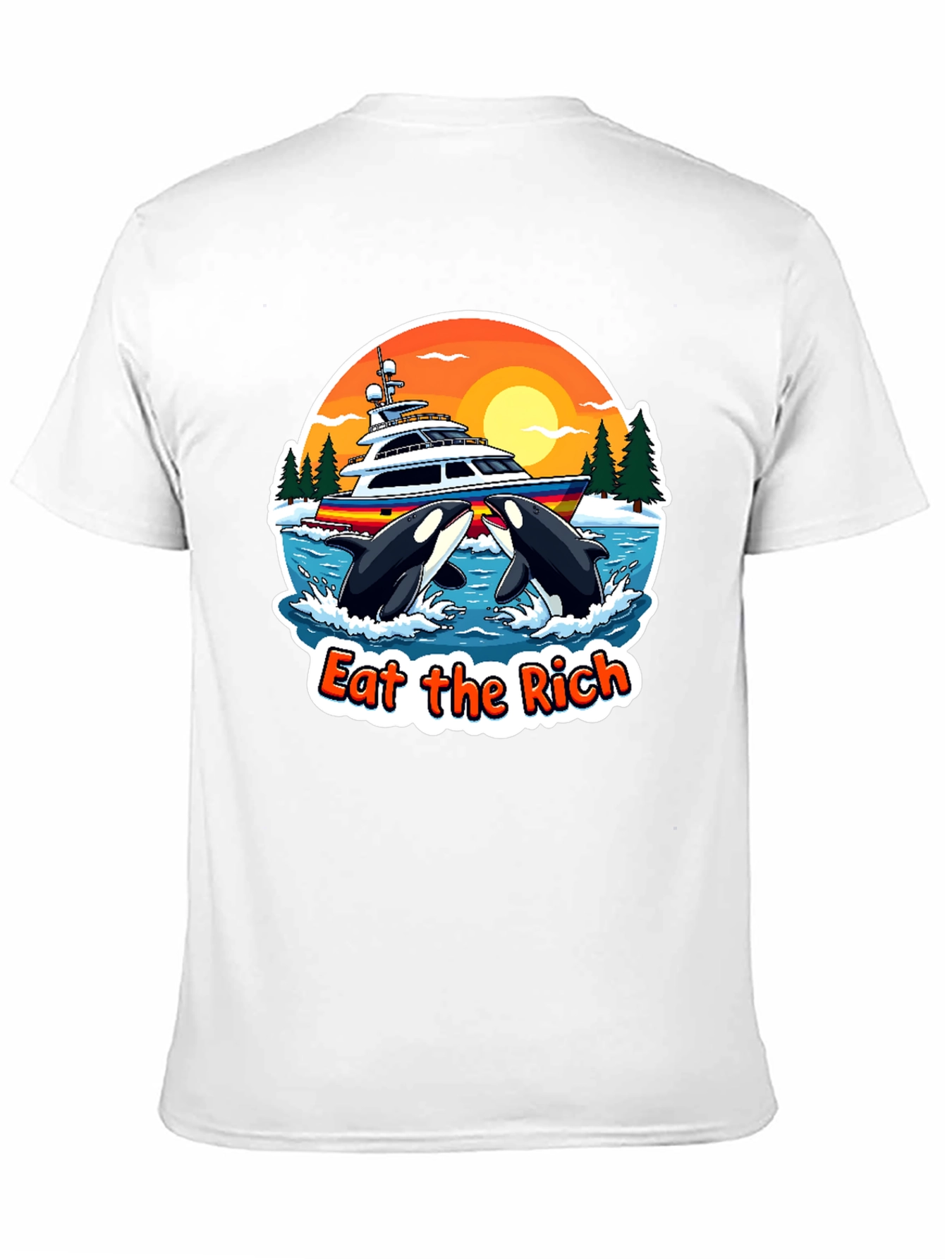 Eat The Rich Orca Yacht Black T-Shirt