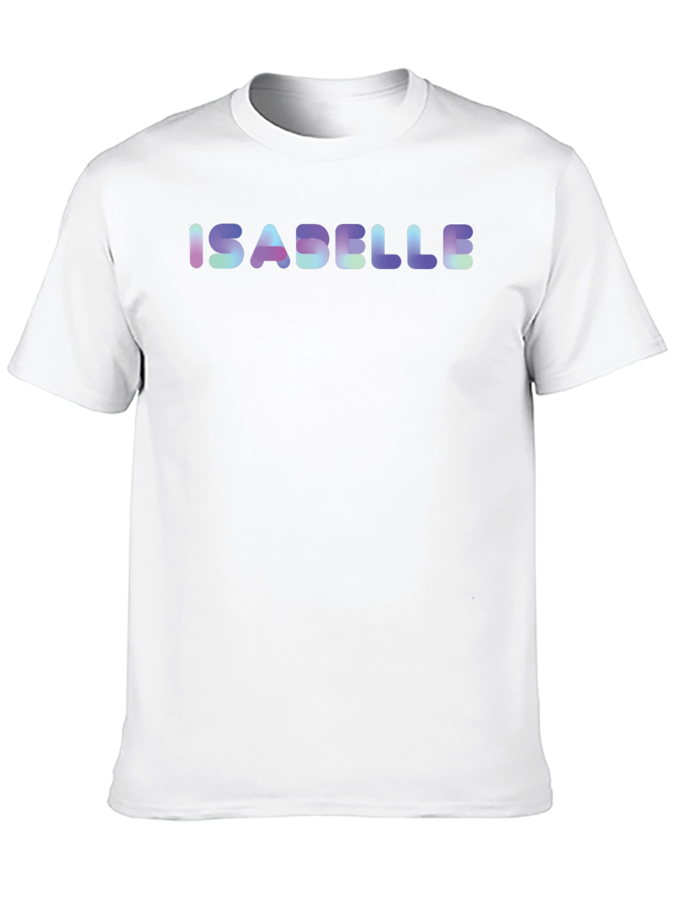 Isabelle Name Holographic Black T-Shirt
