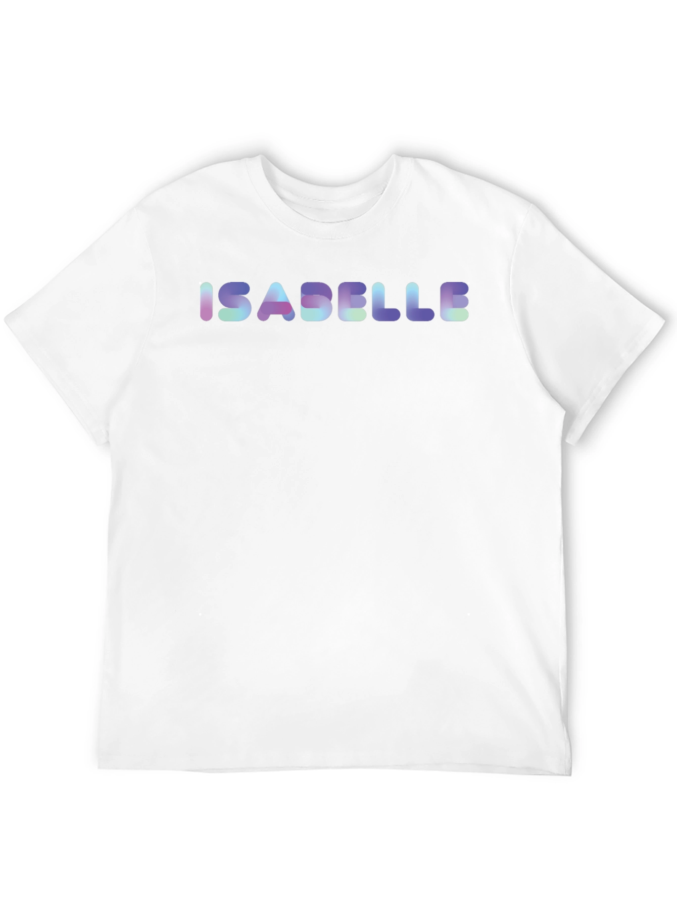 Isabelle Name Holographic Black T-Shirt