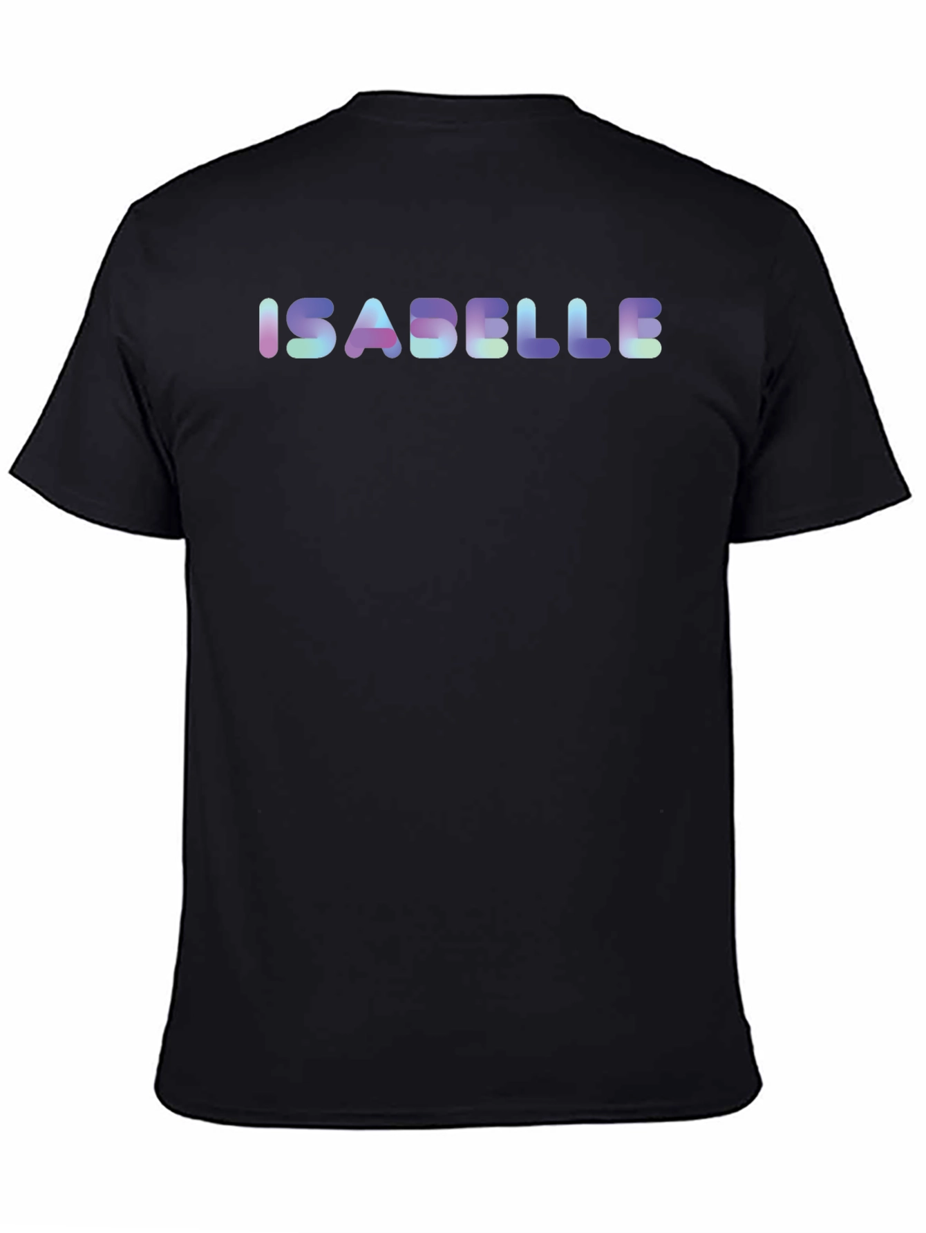 Isabelle Name Holographic Black T-Shirt