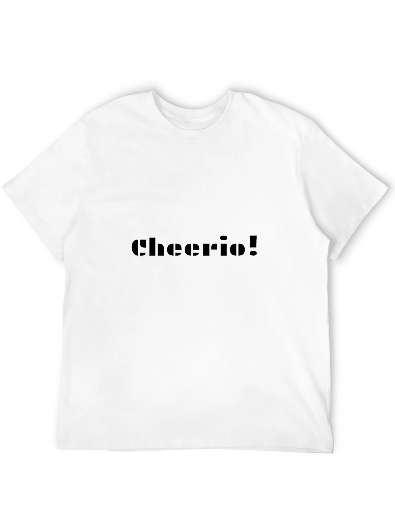 Cheerio! Graphic Tee - Black Cotton Casual T-Shirt