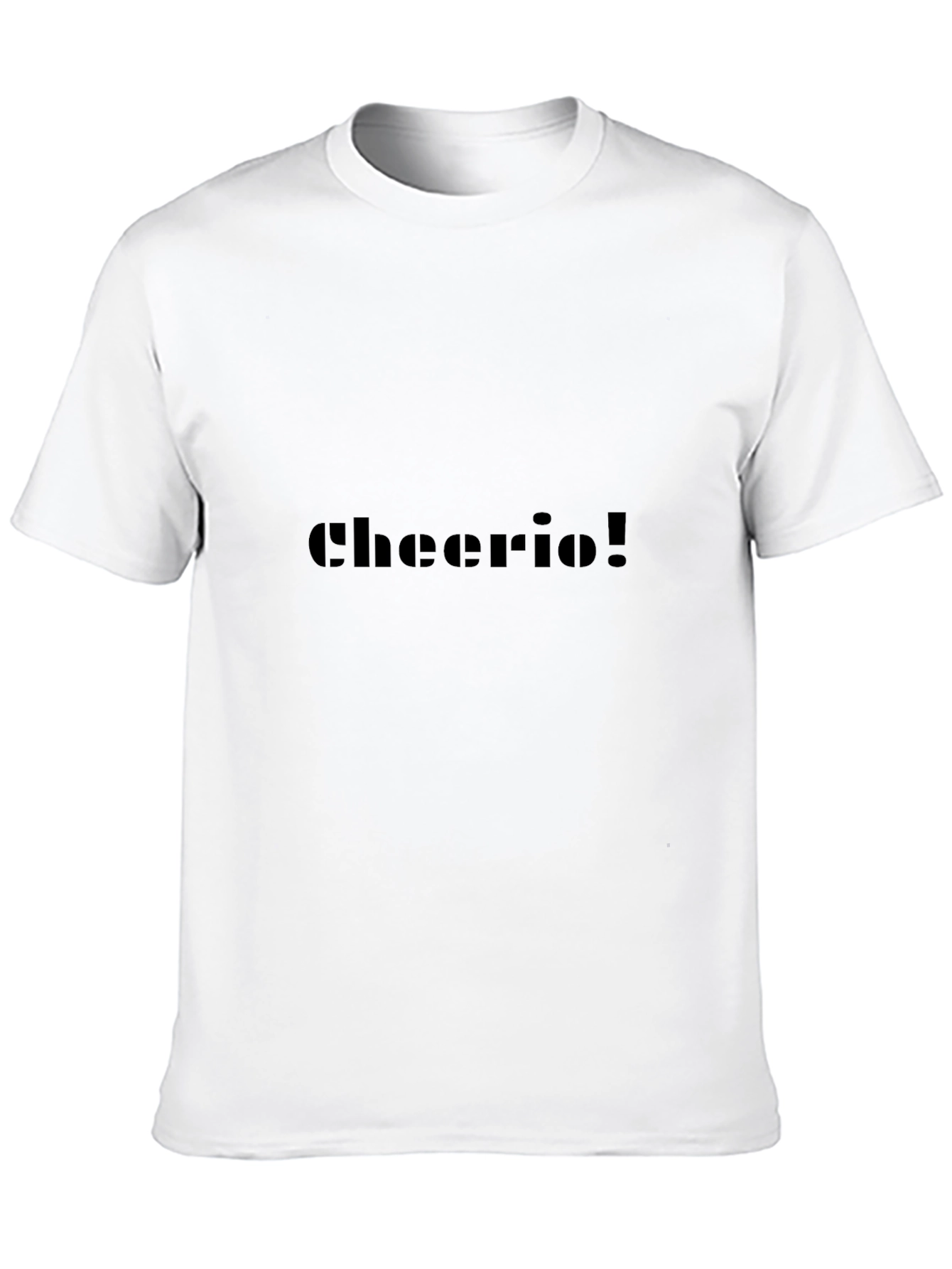 Cheerio! Graphic Tee - Black Cotton Casual T-Shirt