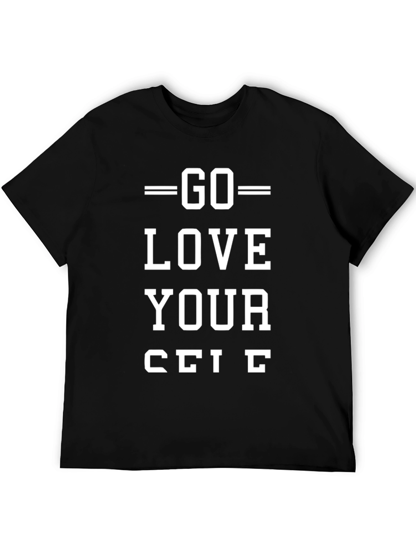 Go Love Yourself Black Graphic Tee