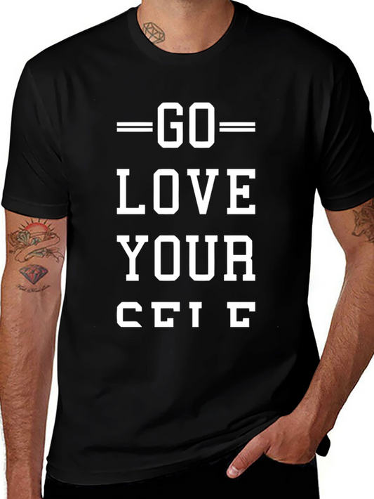 Go Love Yourself Black Graphic Tee