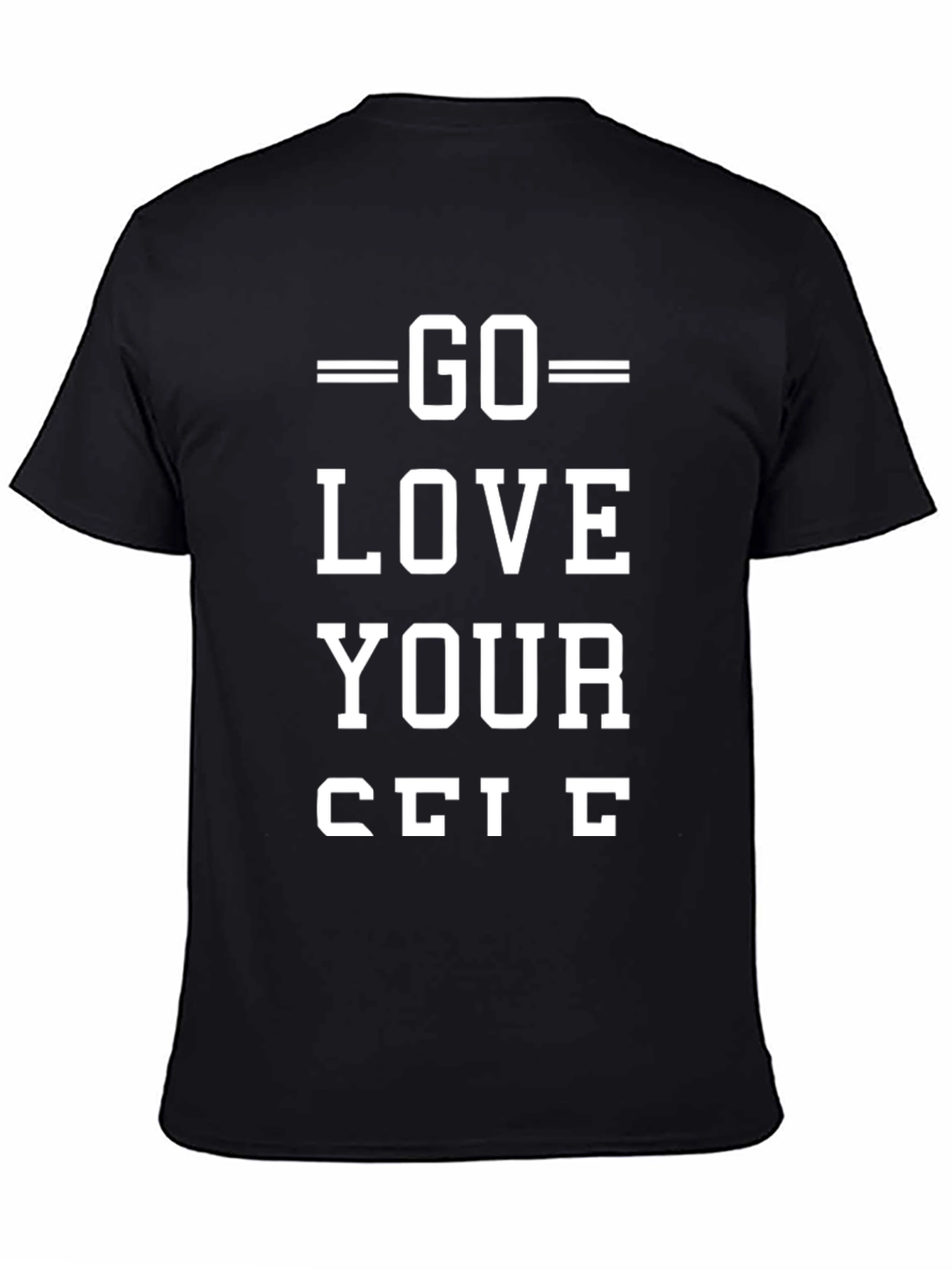 Go Love Yourself Black Graphic Tee