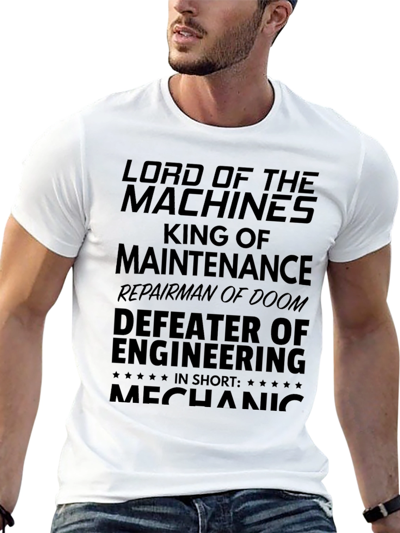 Mechanic Lord of Machines Black T-Shirt
