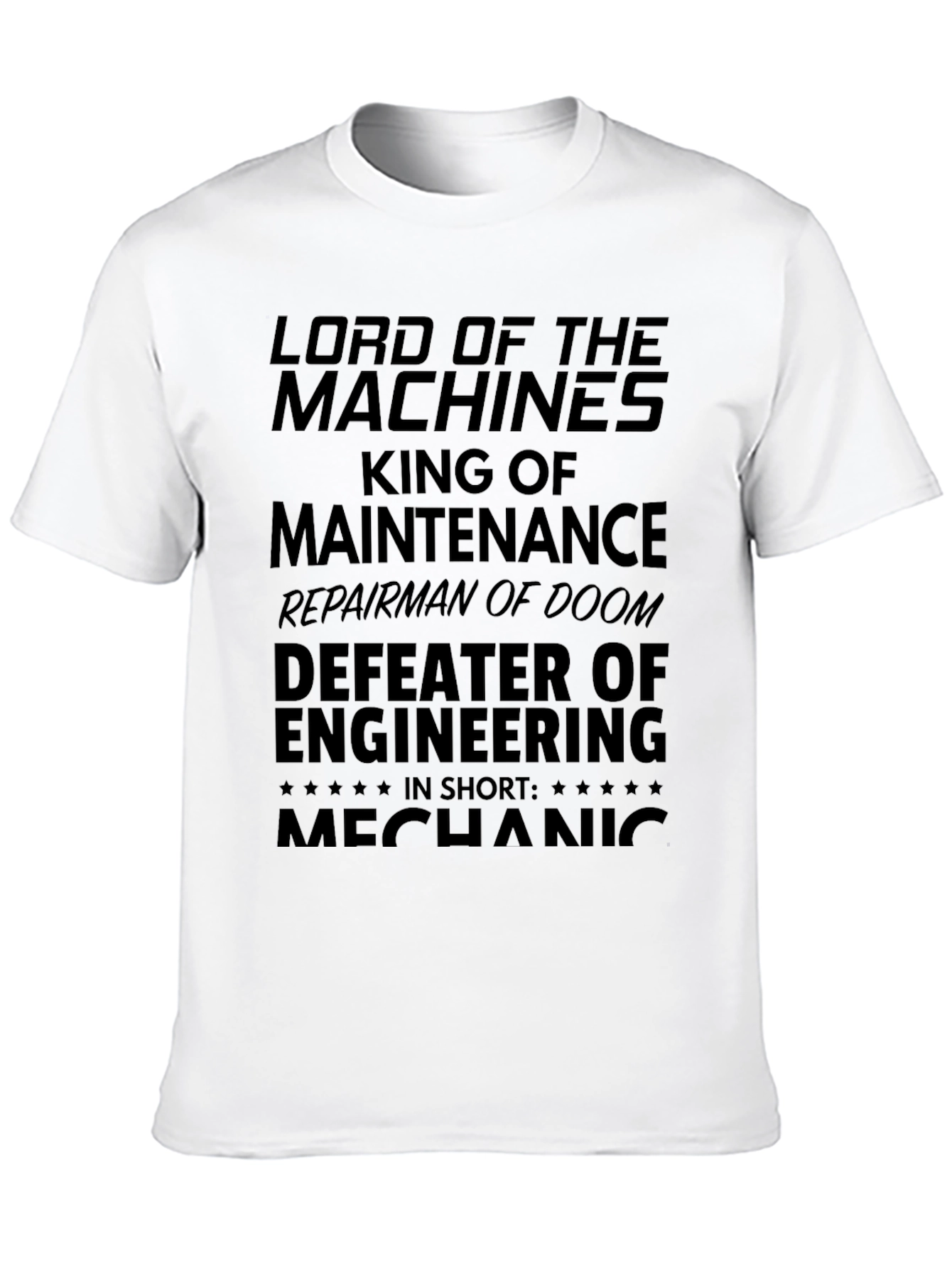 Mechanic Lord of Machines Black T-Shirt
