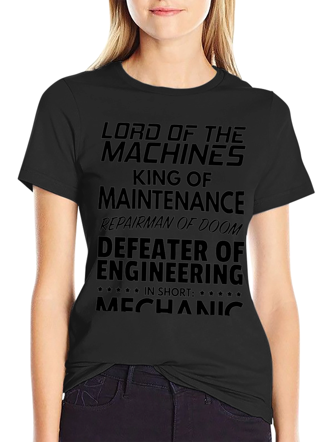 Mechanic Lord of Machines Black T-Shirt