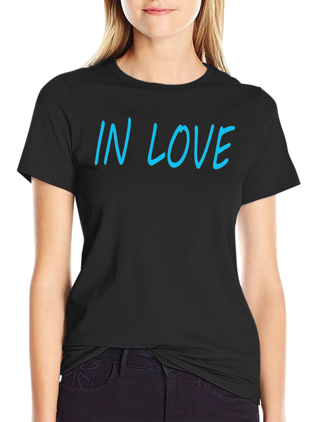 In Love Graphic Tee - Casual Black T-Shirt