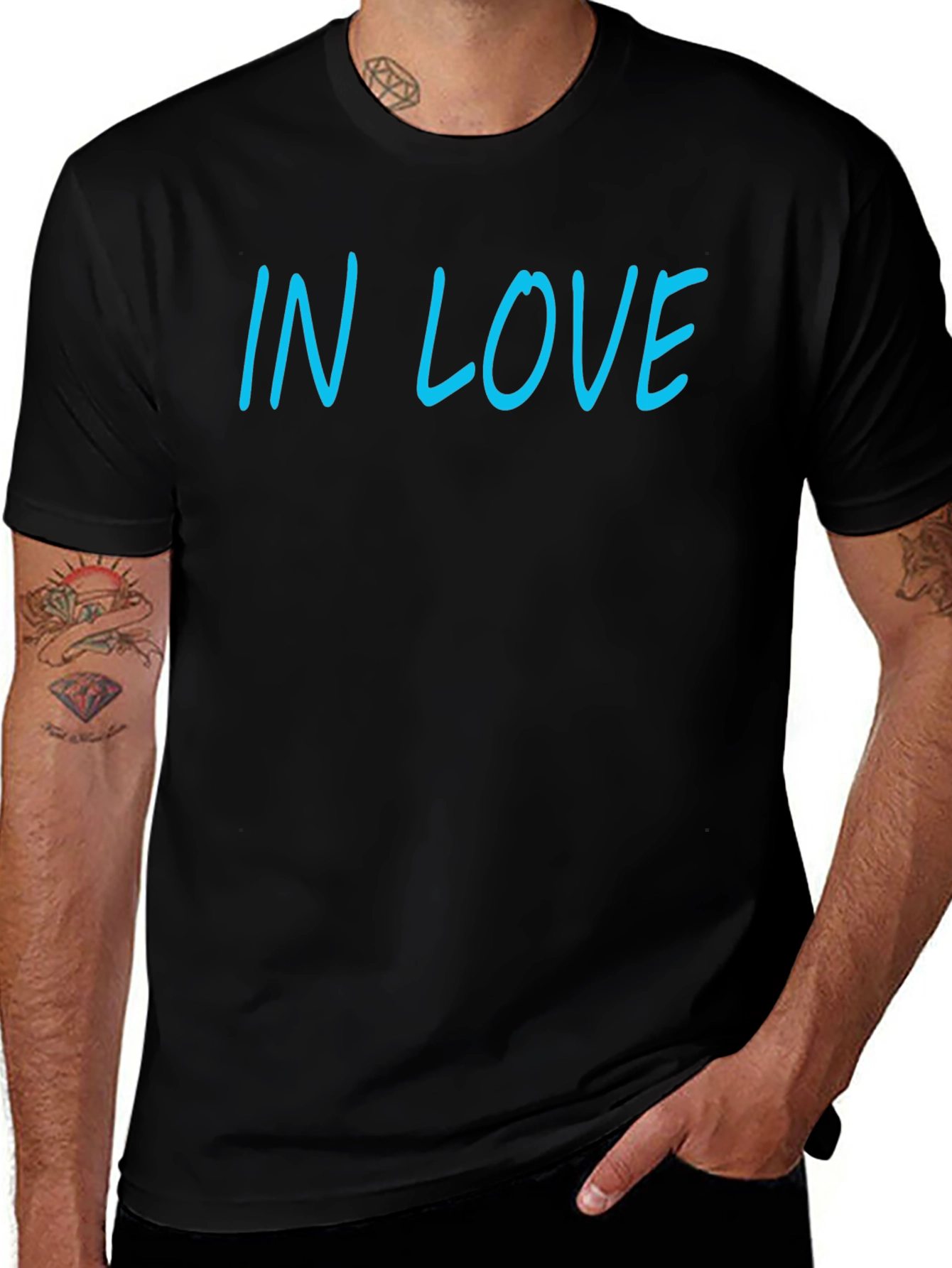 In Love Graphic Tee - Casual Black T-Shirt
