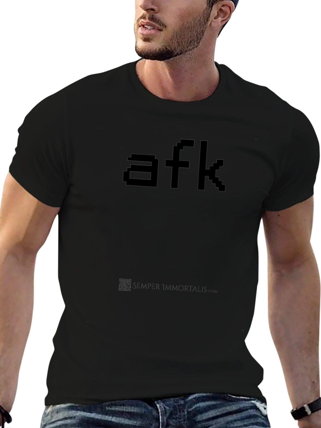 AFK Pixel Tee - Gamer Style Black T-Shirt