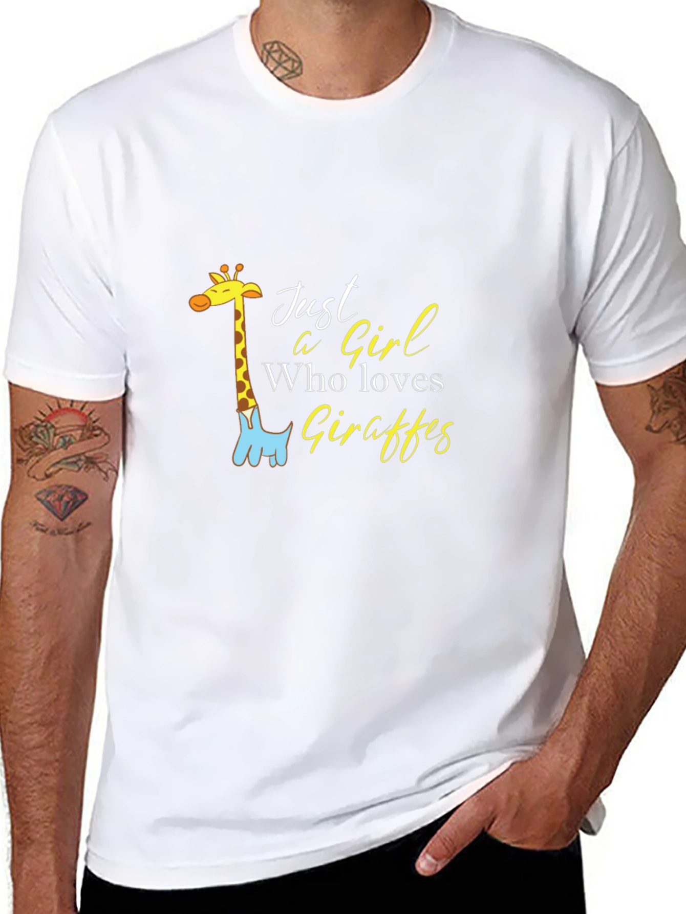 Just a Girl Who Loves Giraffes Graphic Tee