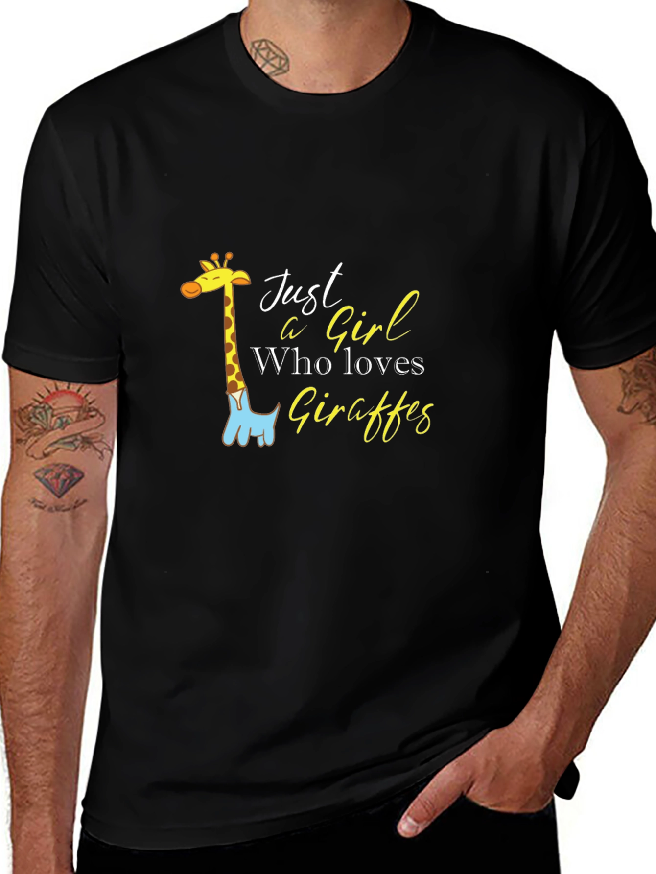 Just a Girl Who Loves Giraffes Graphic Tee