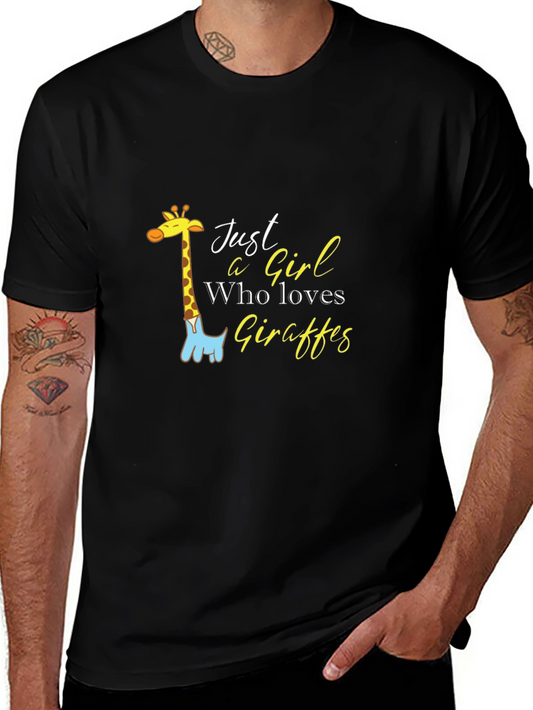 Just a Girl Who Loves Giraffes Graphic Tee