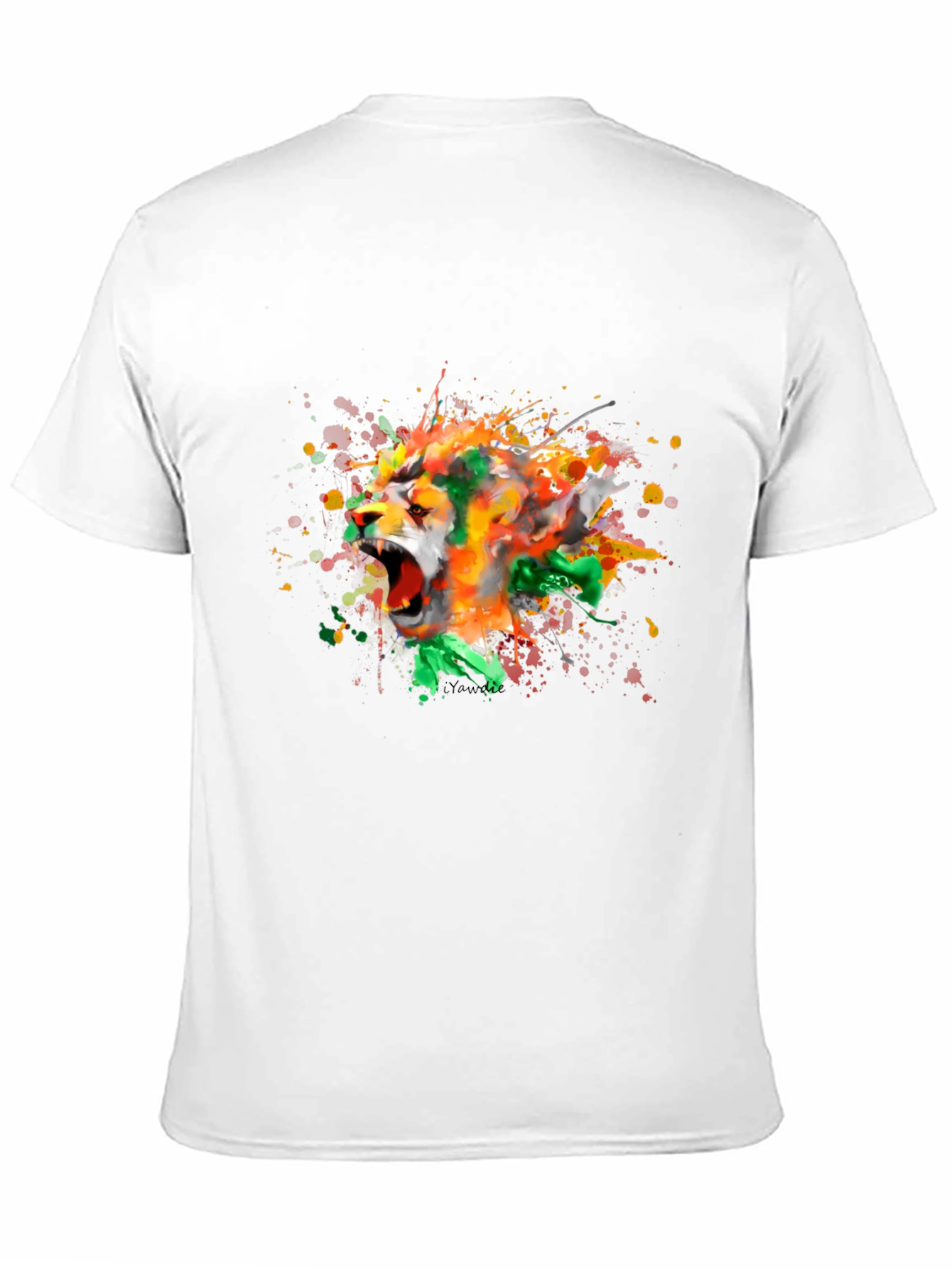 Roaring Lion Splash Art Graphic Tee
