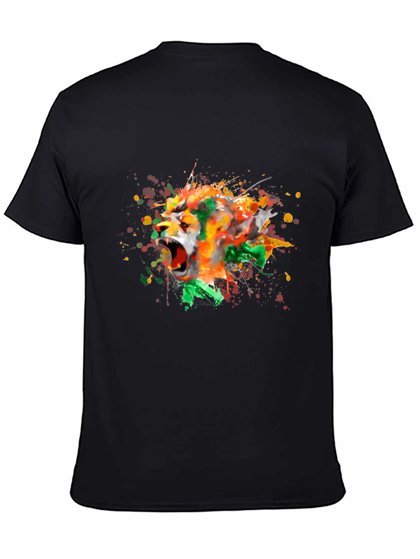 Roaring Lion Splash Art Graphic Tee