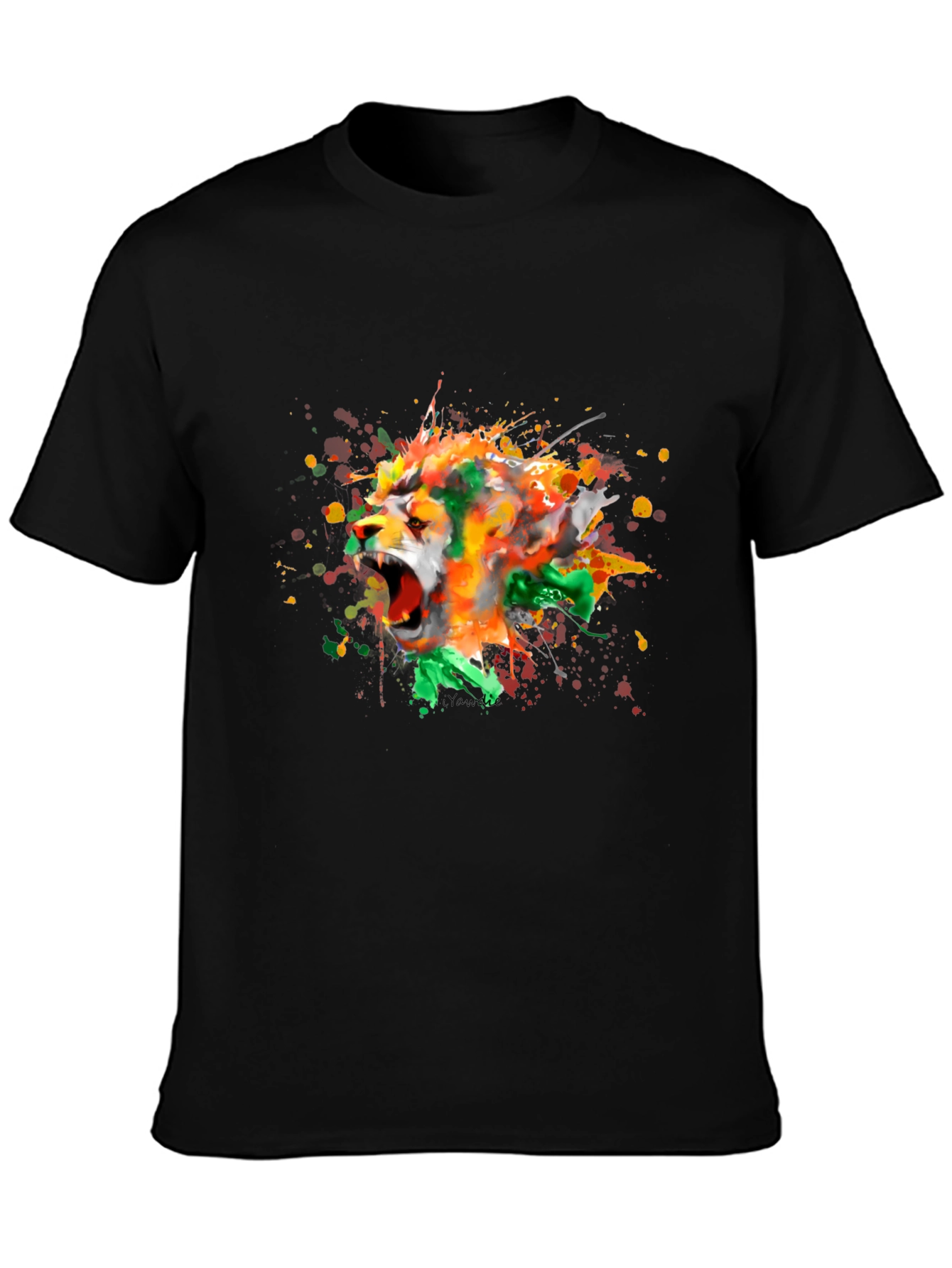 Roaring Lion Splash Art Graphic Tee