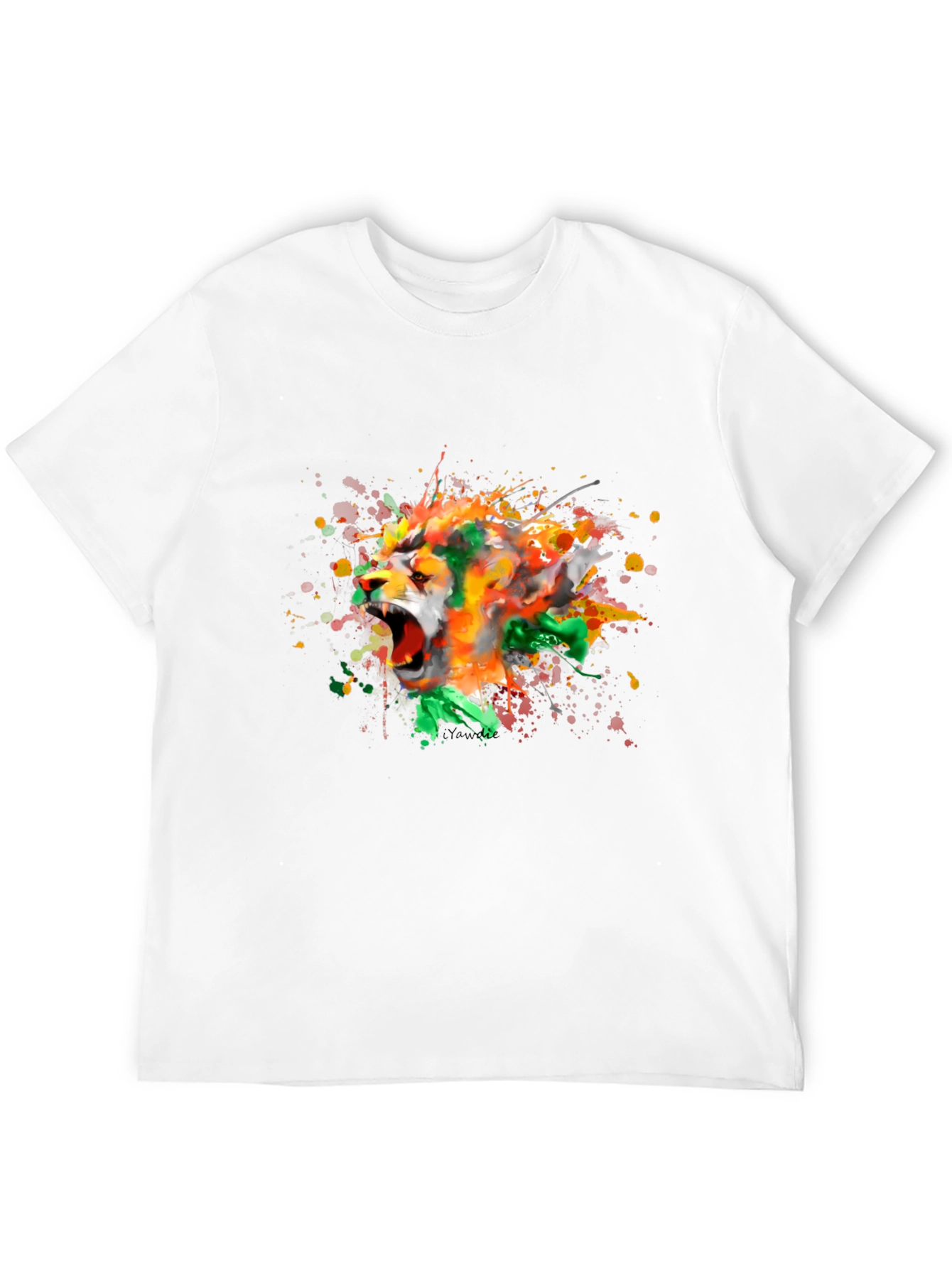 Roaring Lion Splash Art Graphic Tee