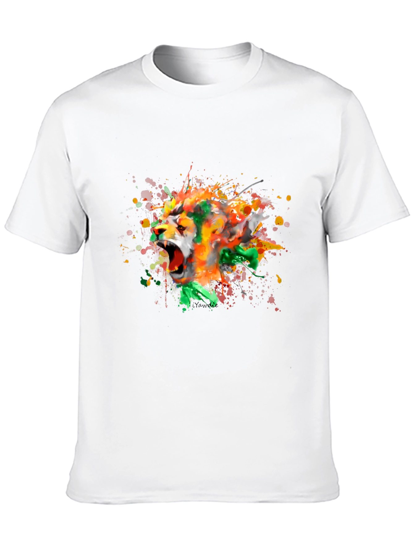 Roaring Lion Splash Art Graphic Tee