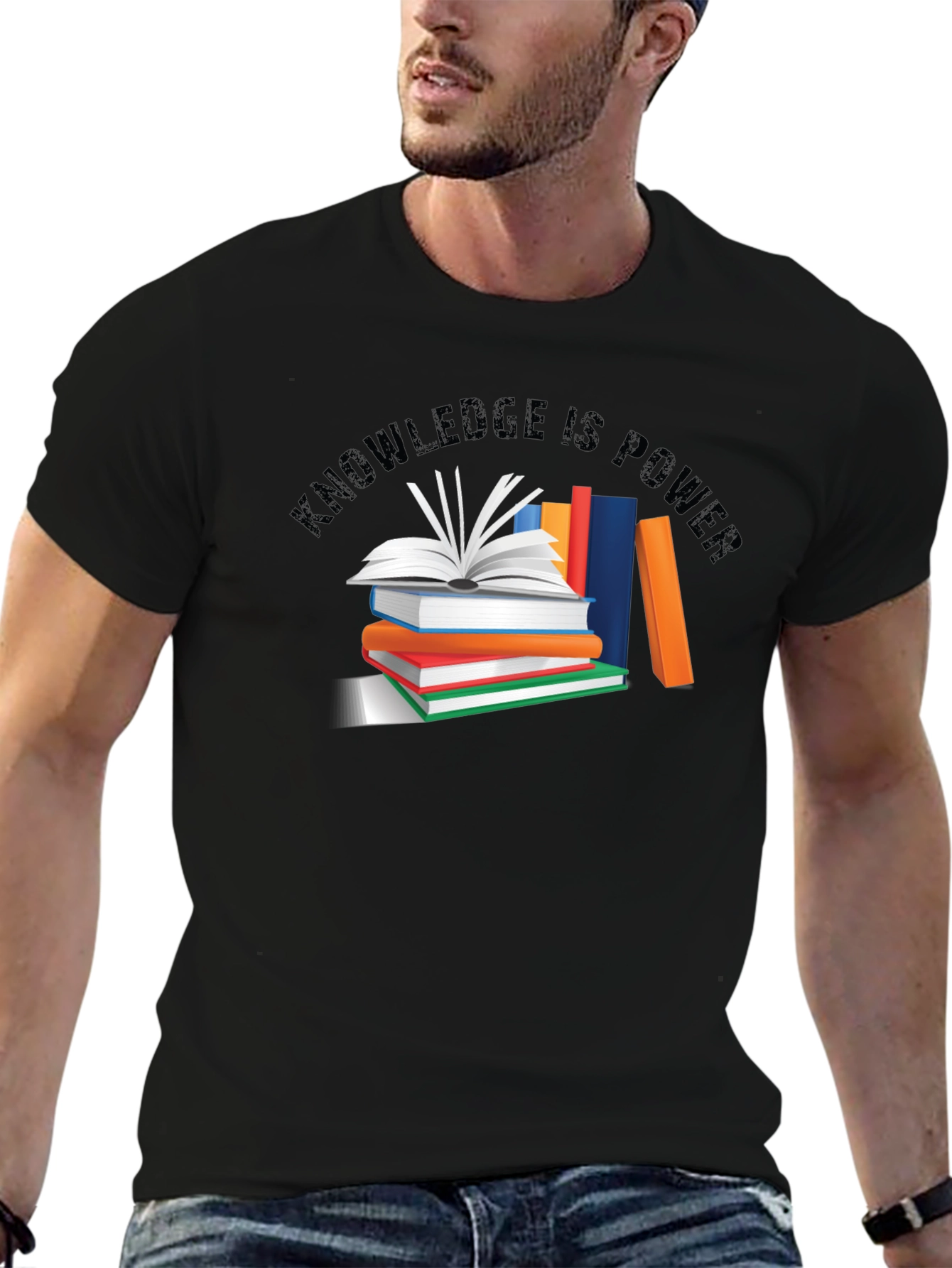 Knowledge Is Power Black T-Shirt