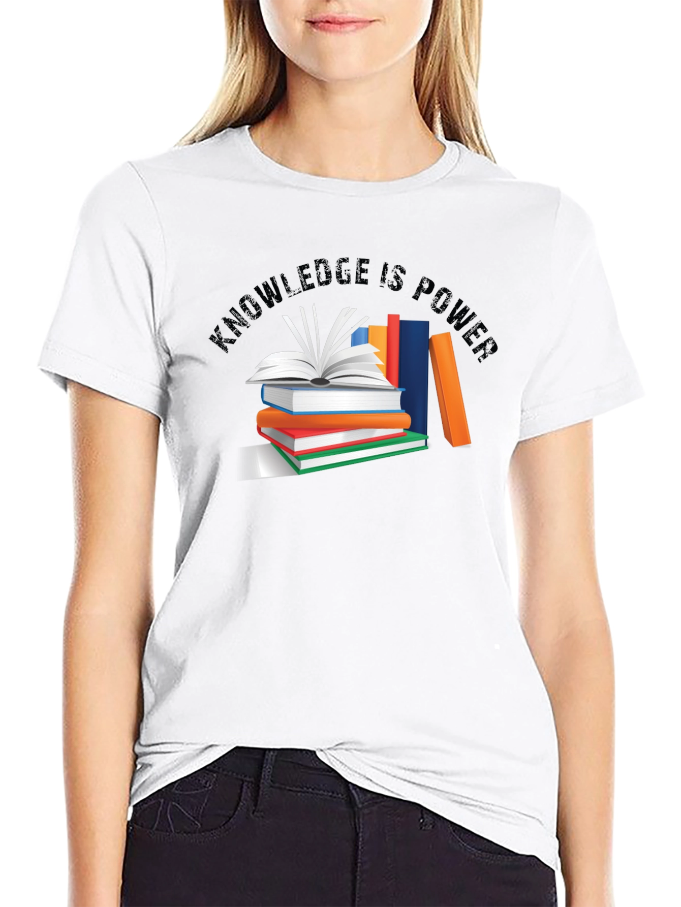 Knowledge Is Power Black T-Shirt