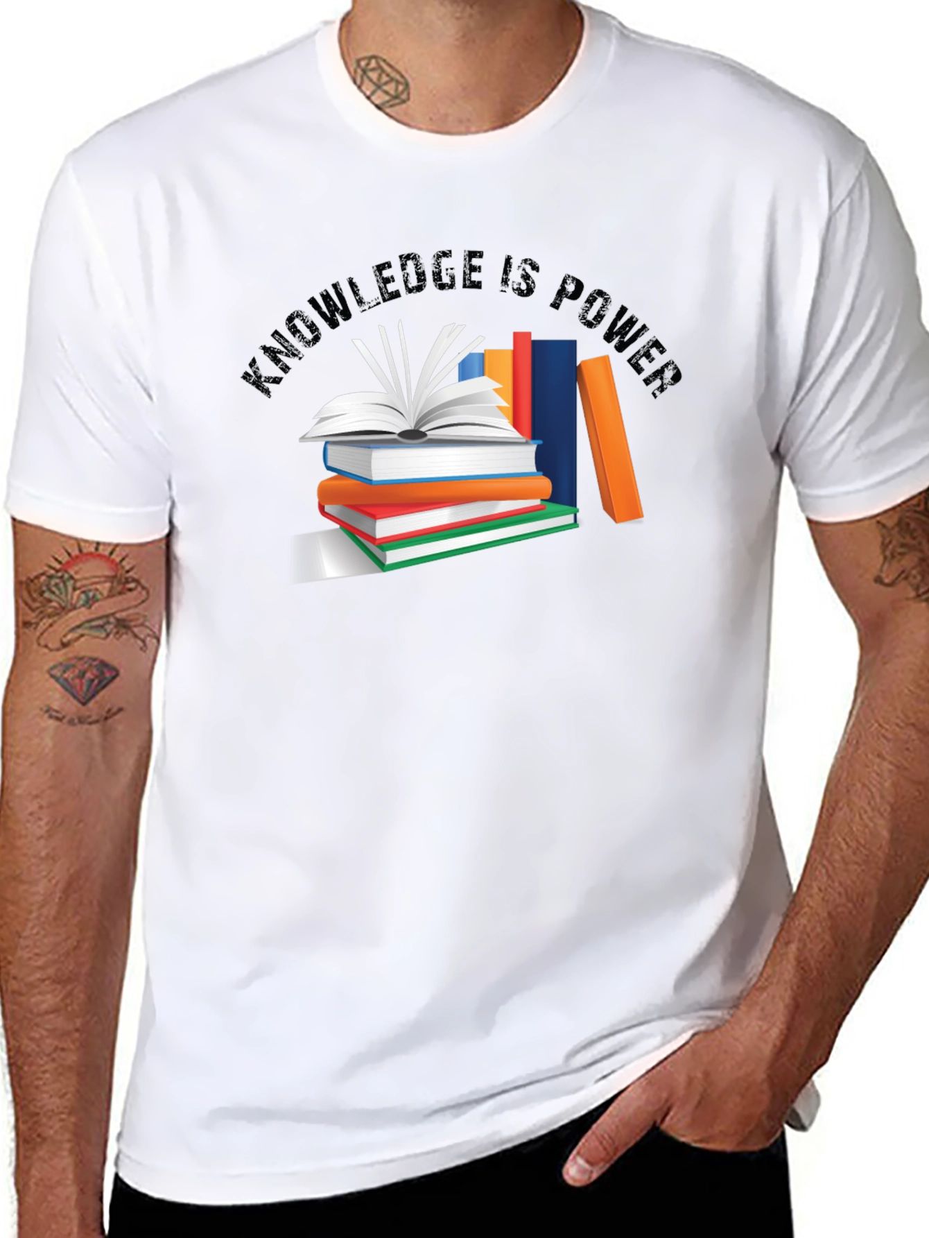Knowledge Is Power Black T-Shirt