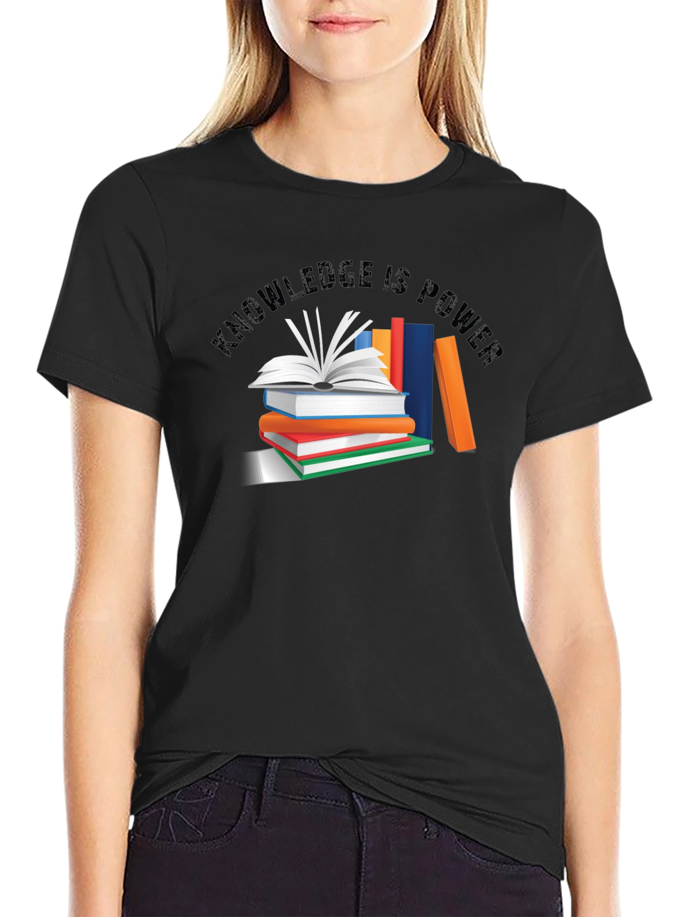 Knowledge Is Power Black T-Shirt