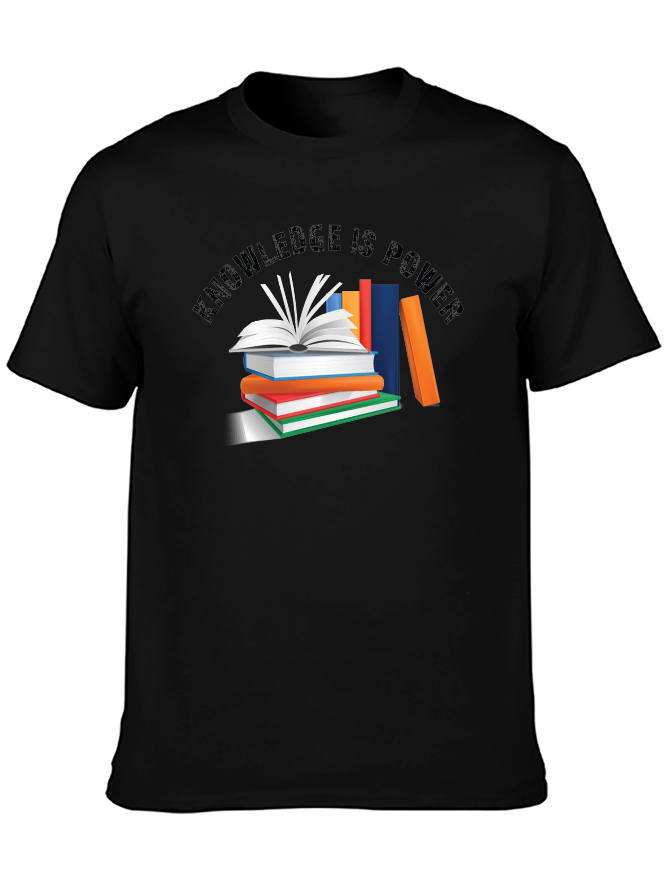 Knowledge Is Power Black T-Shirt