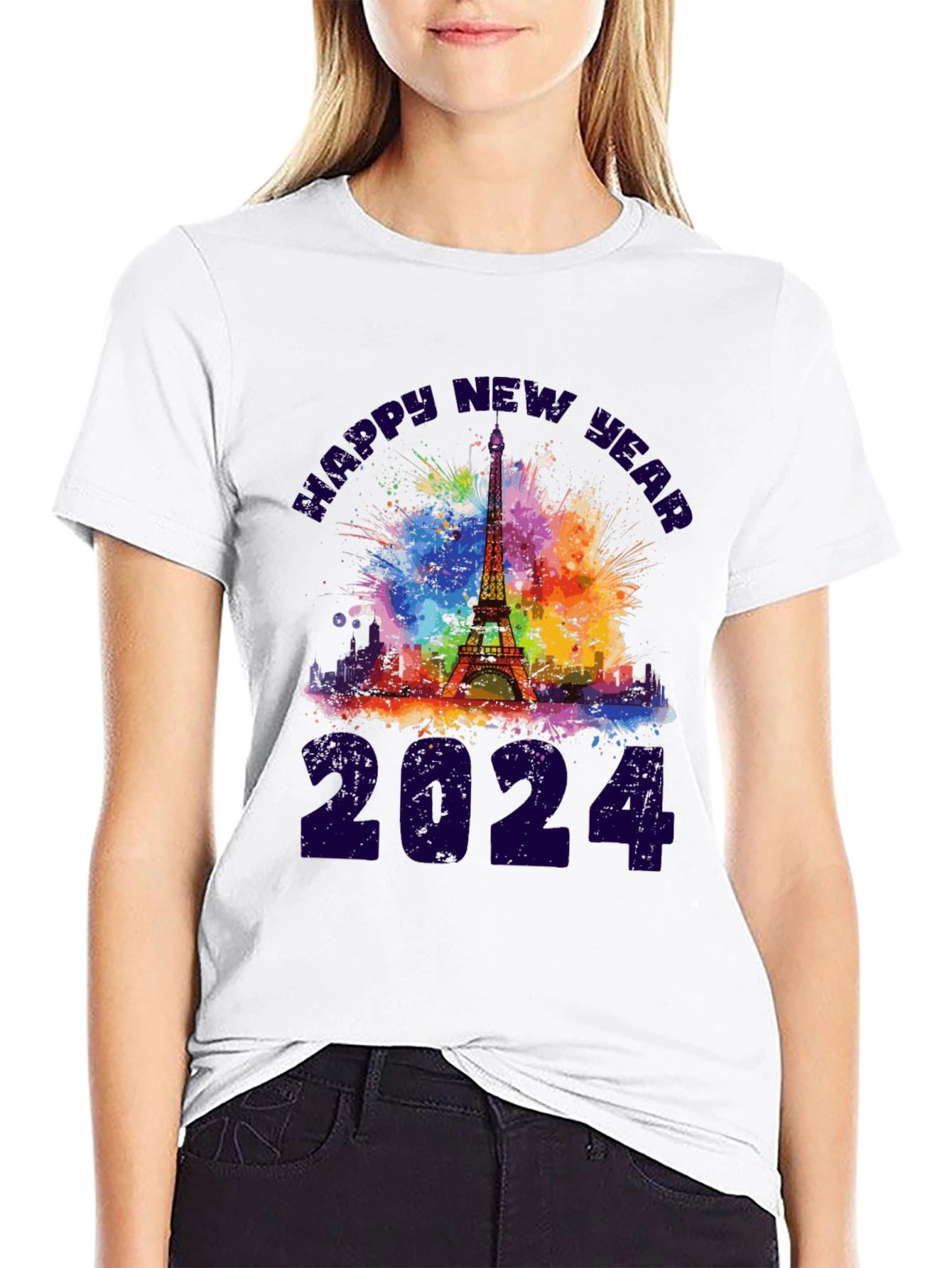 Happy New Year 2024 Eiffel Tower T-Shirt