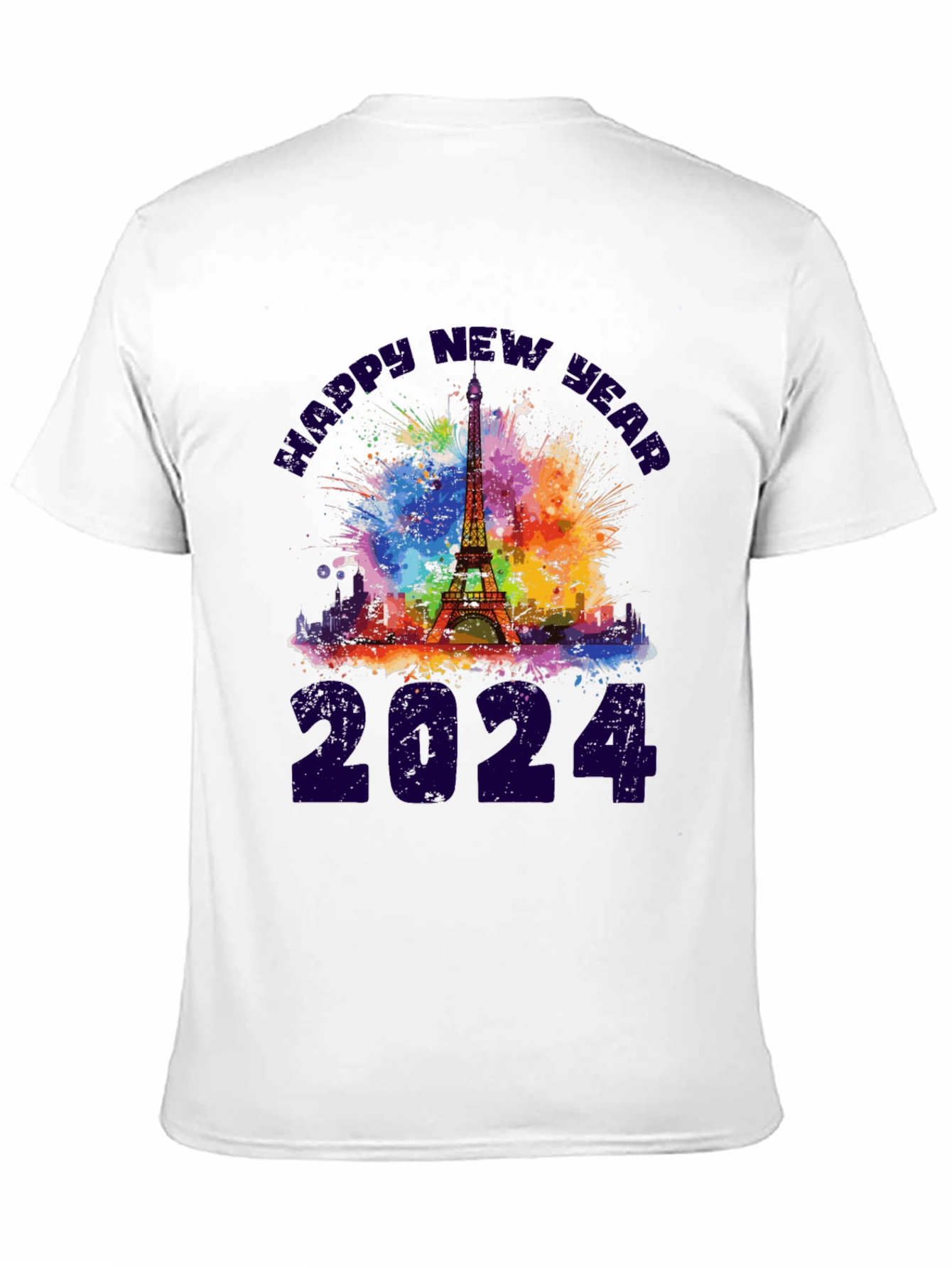 Happy New Year 2024 Eiffel Tower T-Shirt