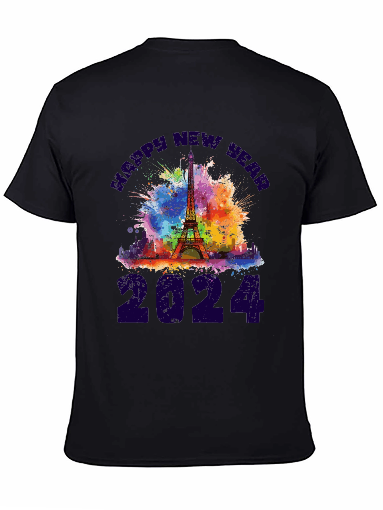 Happy New Year 2024 Eiffel Tower T-Shirt