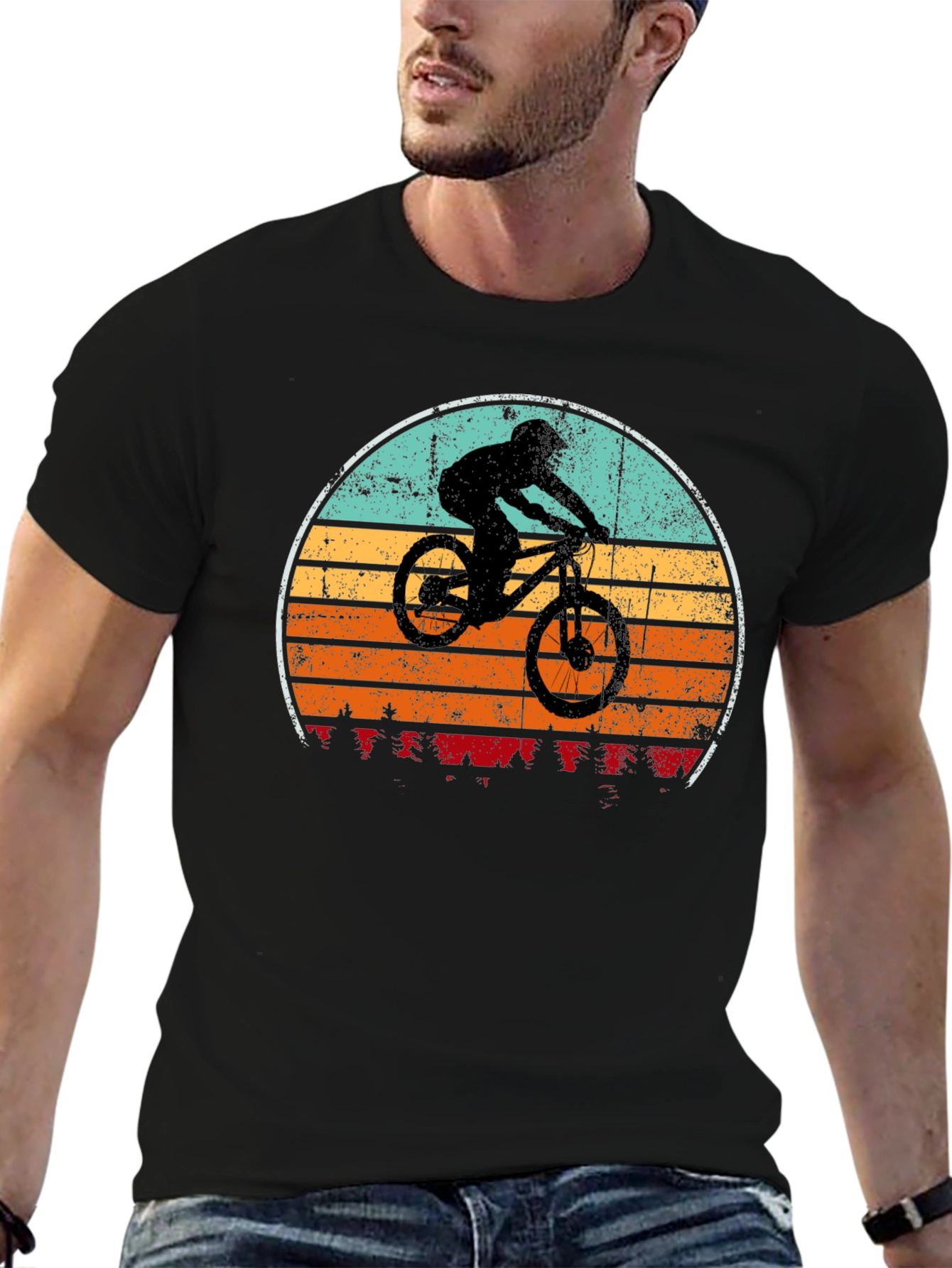Mountain Biker Sunset T-Shirt