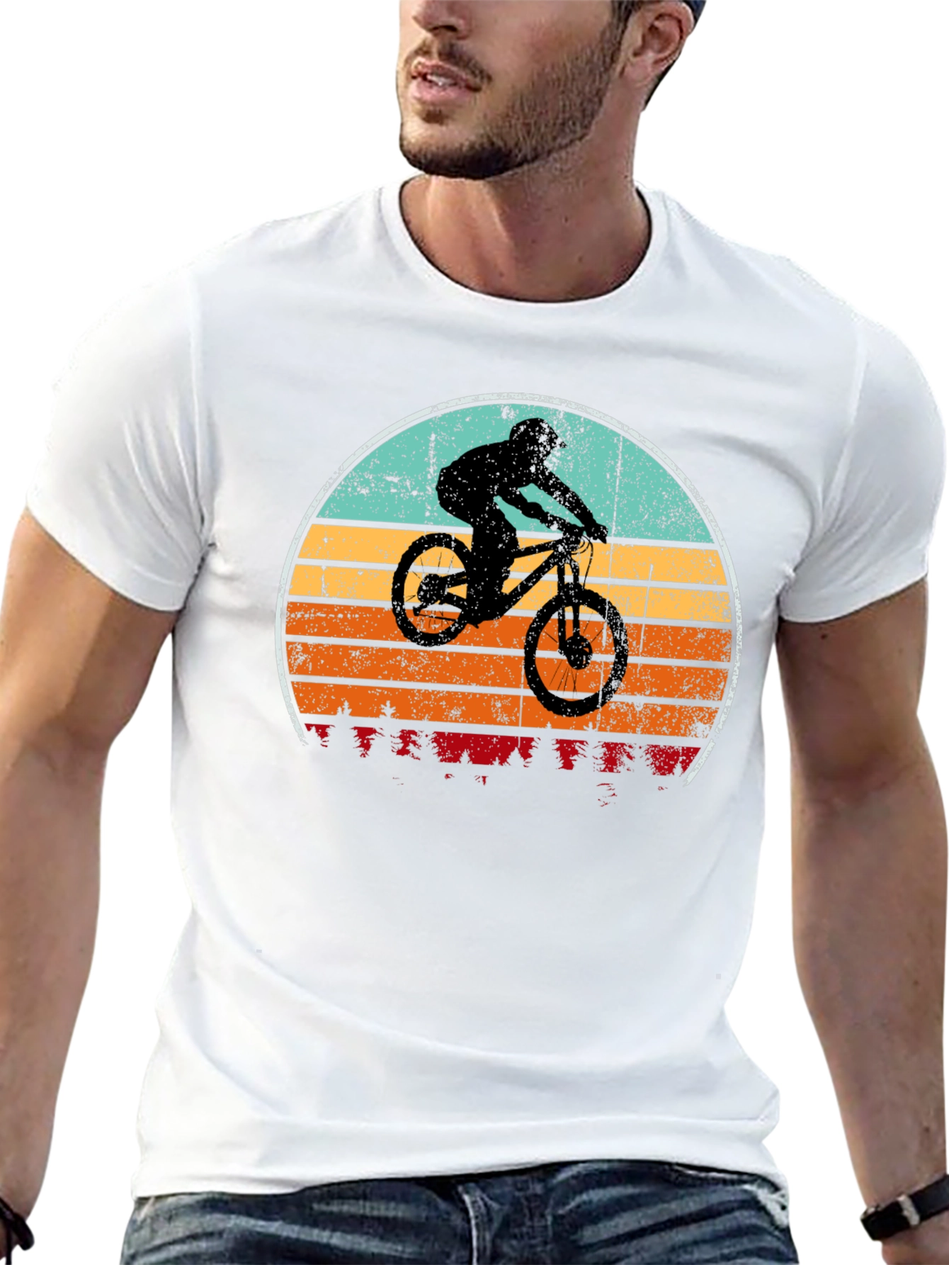 Mountain Biker Sunset T-Shirt